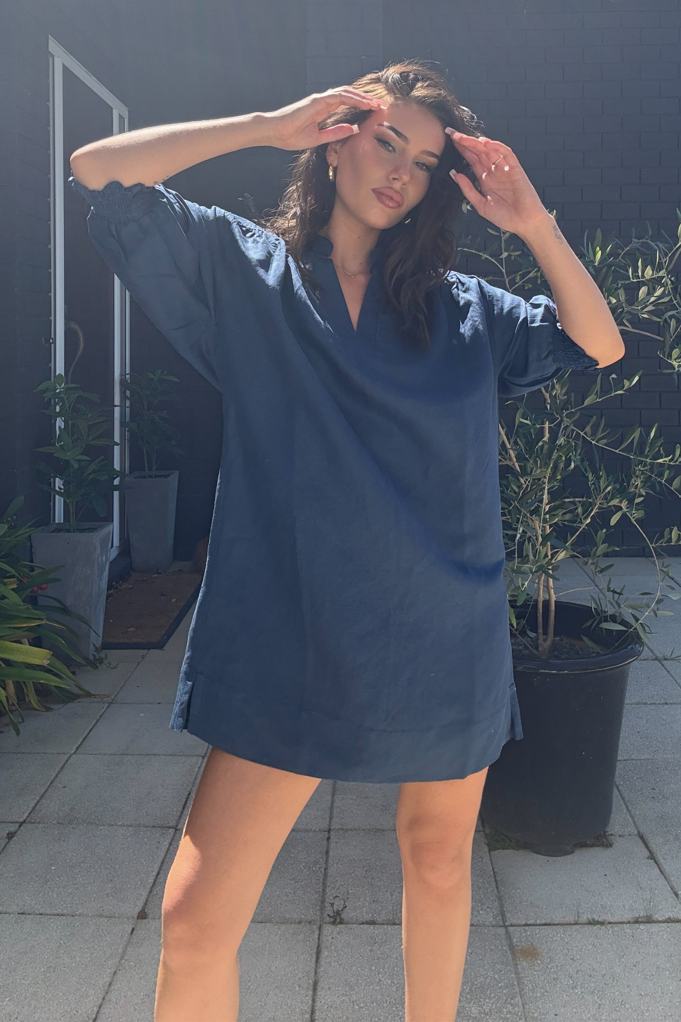 First Spark Dress - Denim Blue