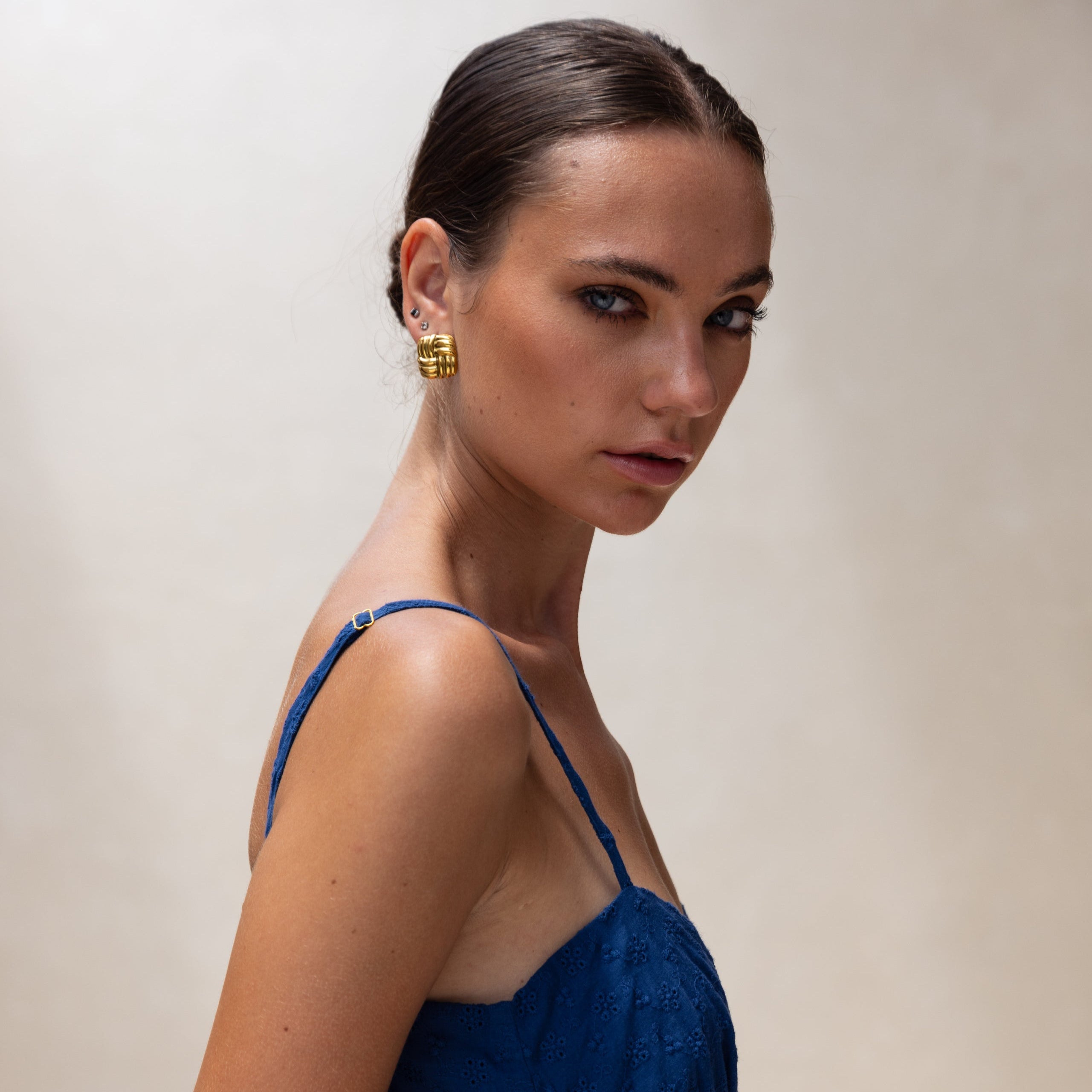Porter Jewellery - Baby Cushion Earrings- Gold