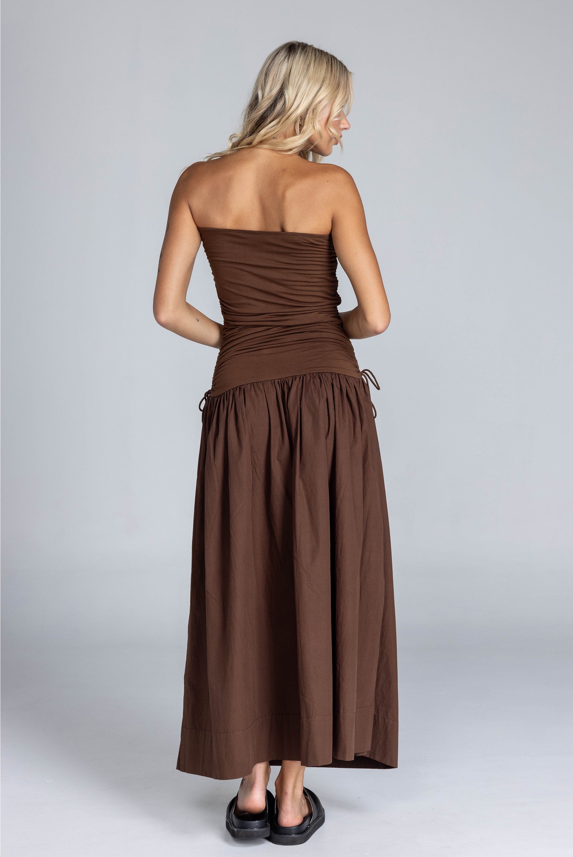 Flickering Hearts Dress - Chocolate