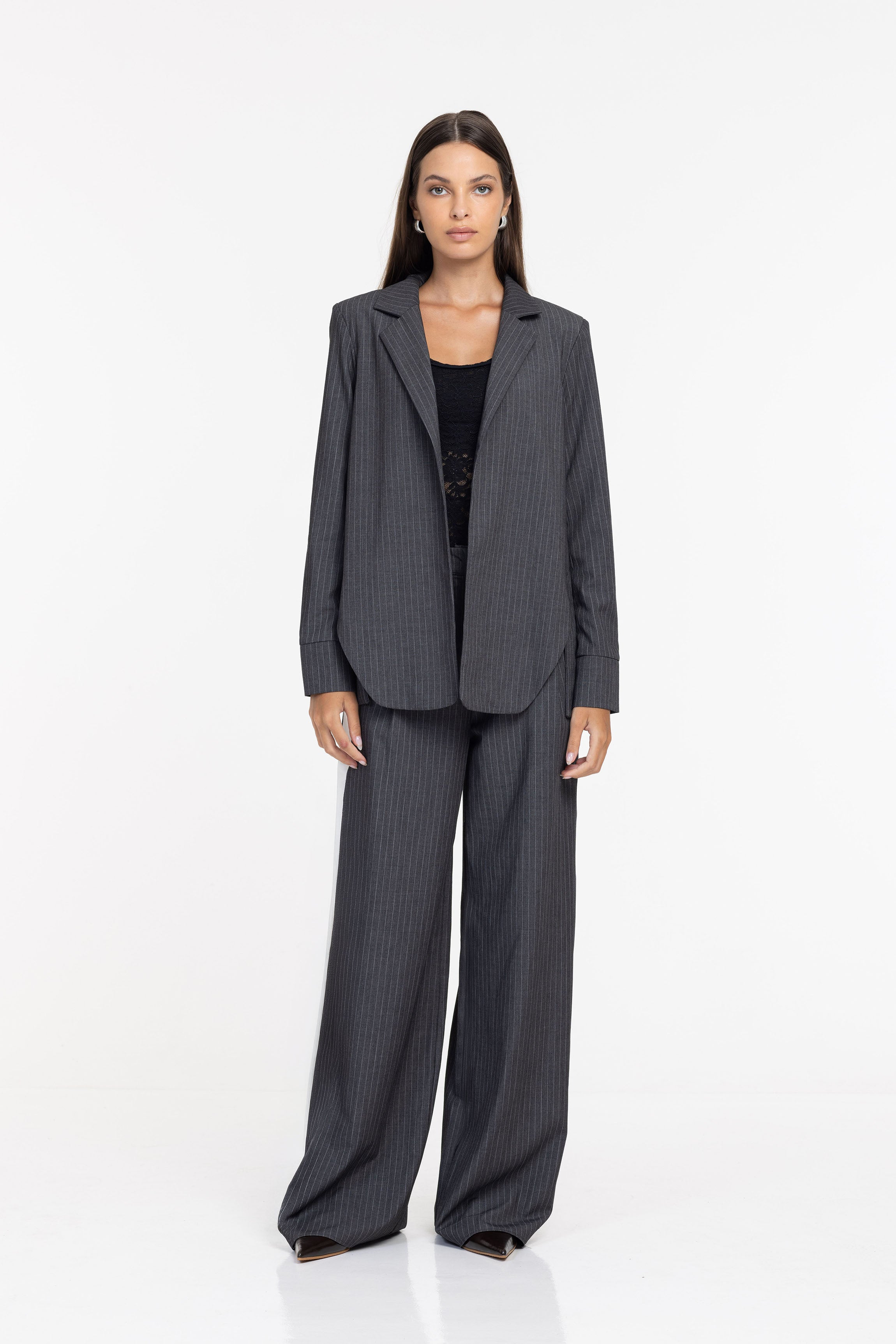 Eternity Pant - Grey Pinstripe