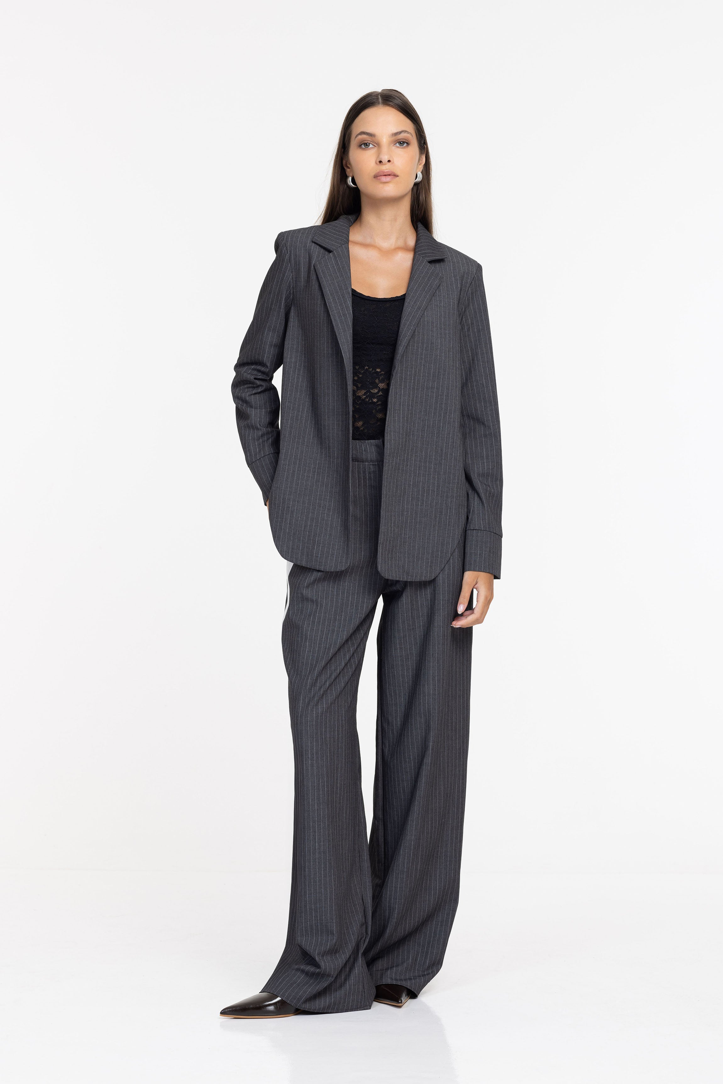 Eternity Pant - Grey Pinstripe