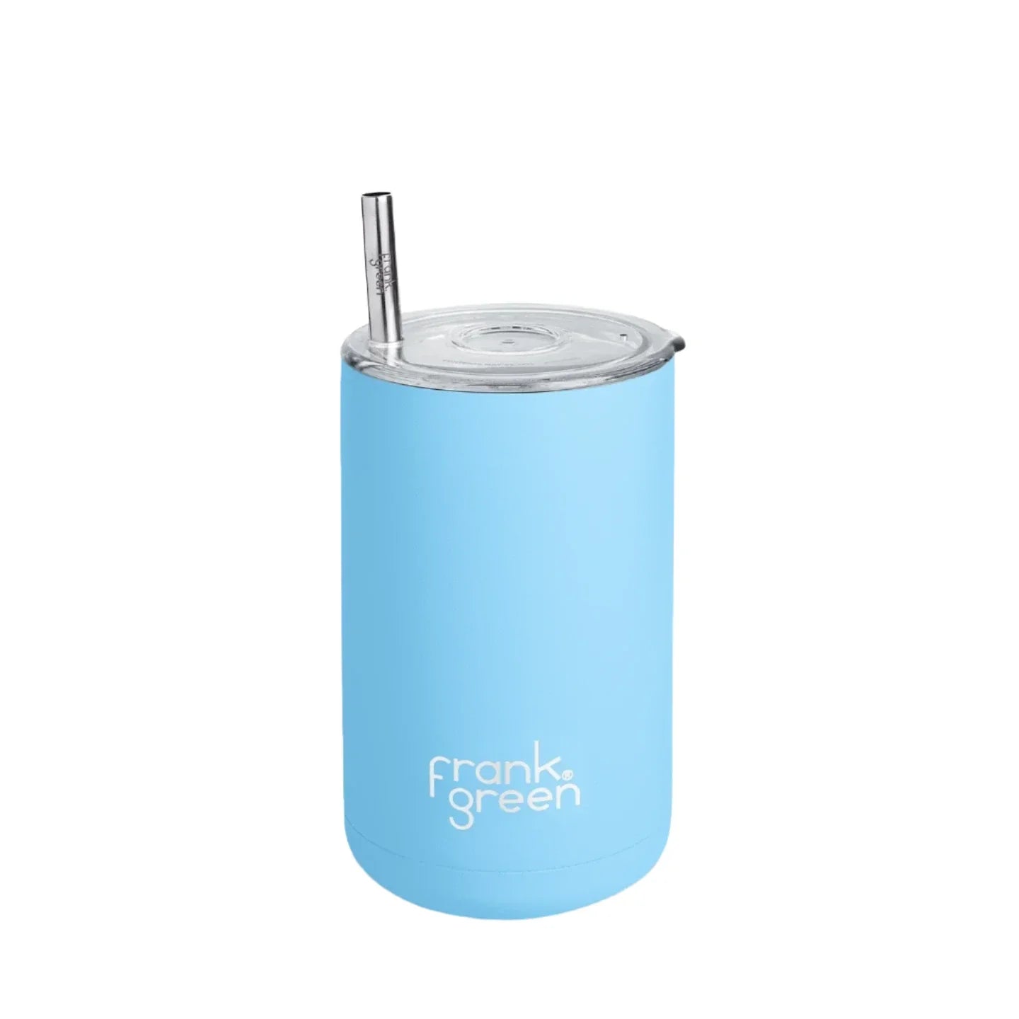 Frank Green Iced Coffee Cup with Straw Sky Blue