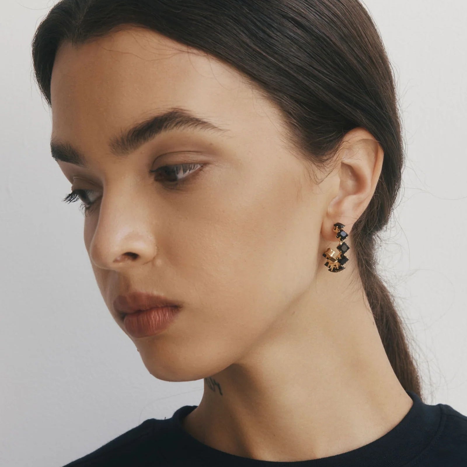 Castel & Co - Freya Hoops - Black