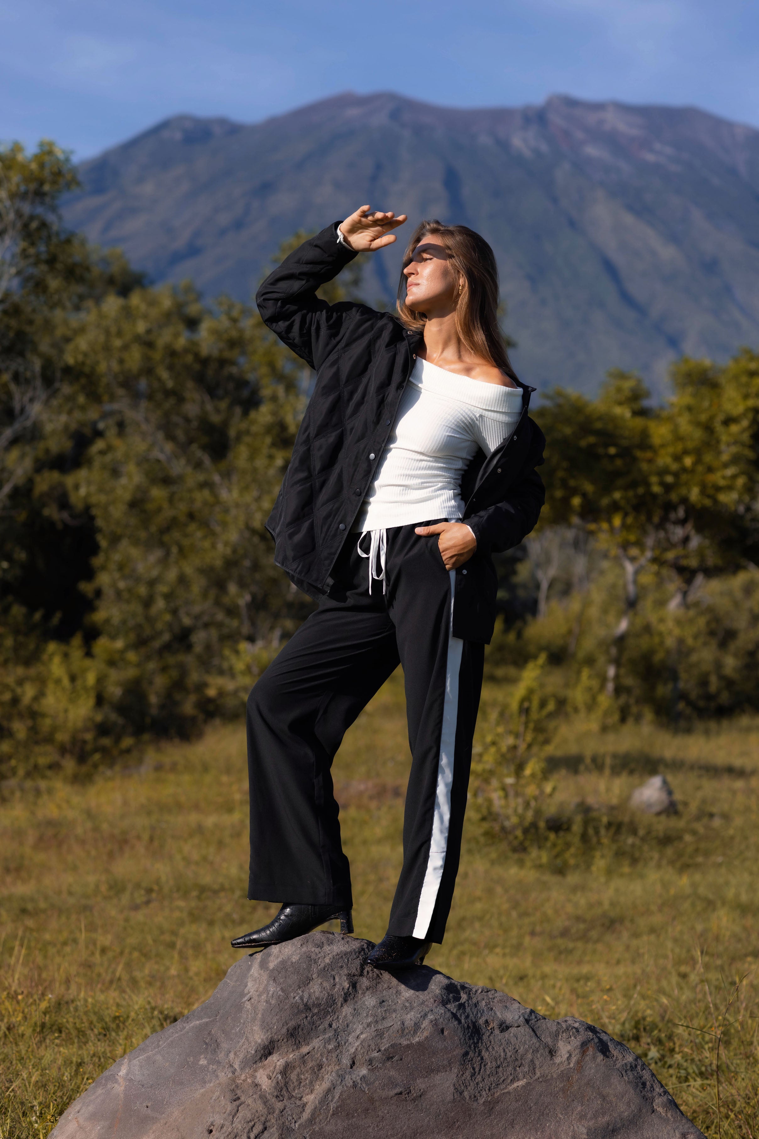 Diego Pant - Black with White Contrast
