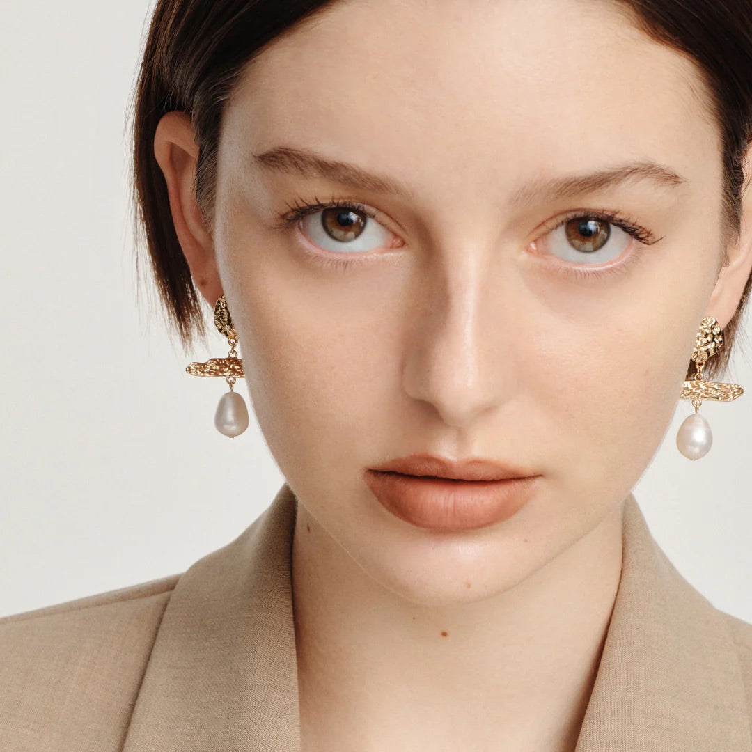 GIMME - Capri Pearl Earrings - Gold
