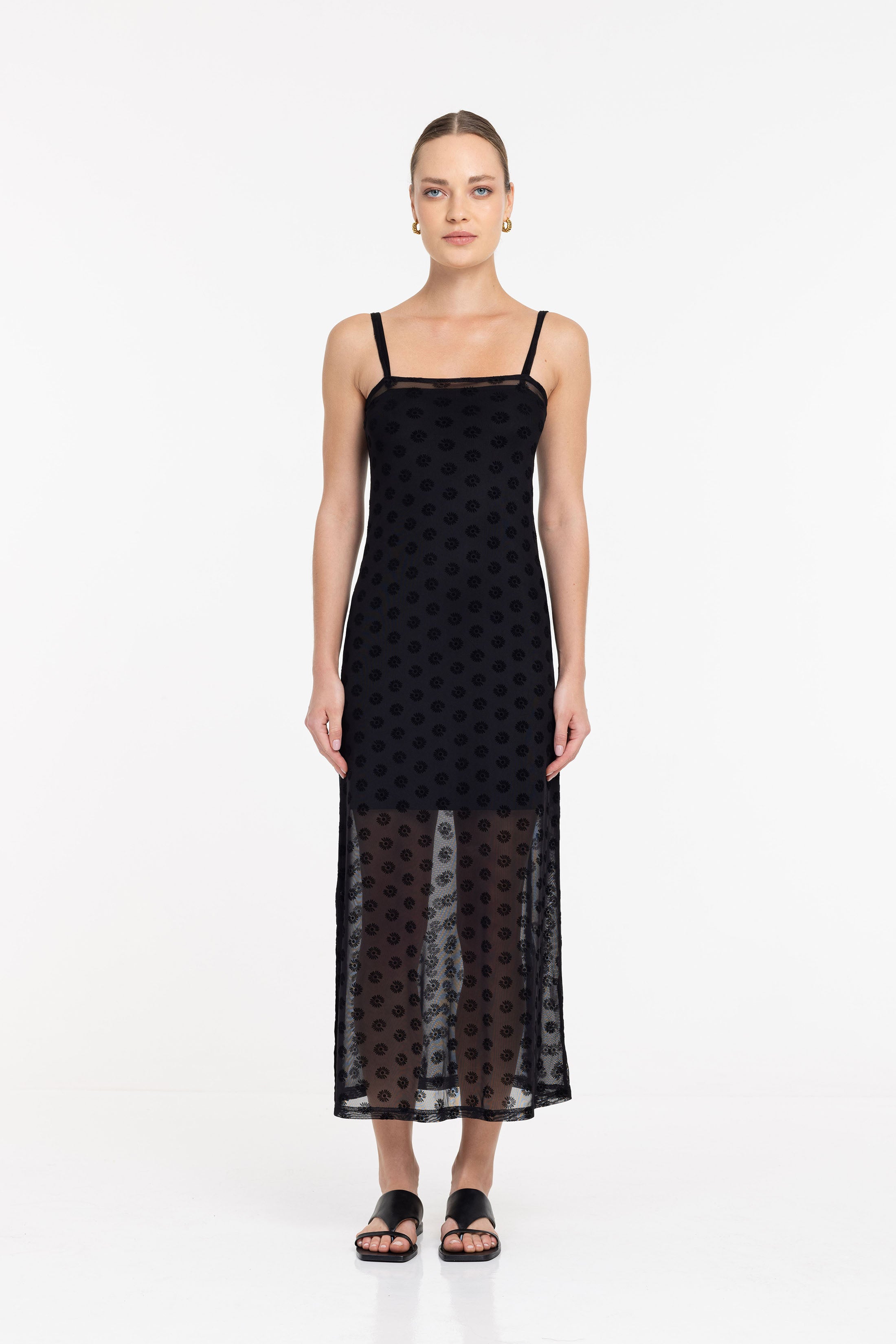 H26/50913 Gigi Bandeau Dress - Black Daisy