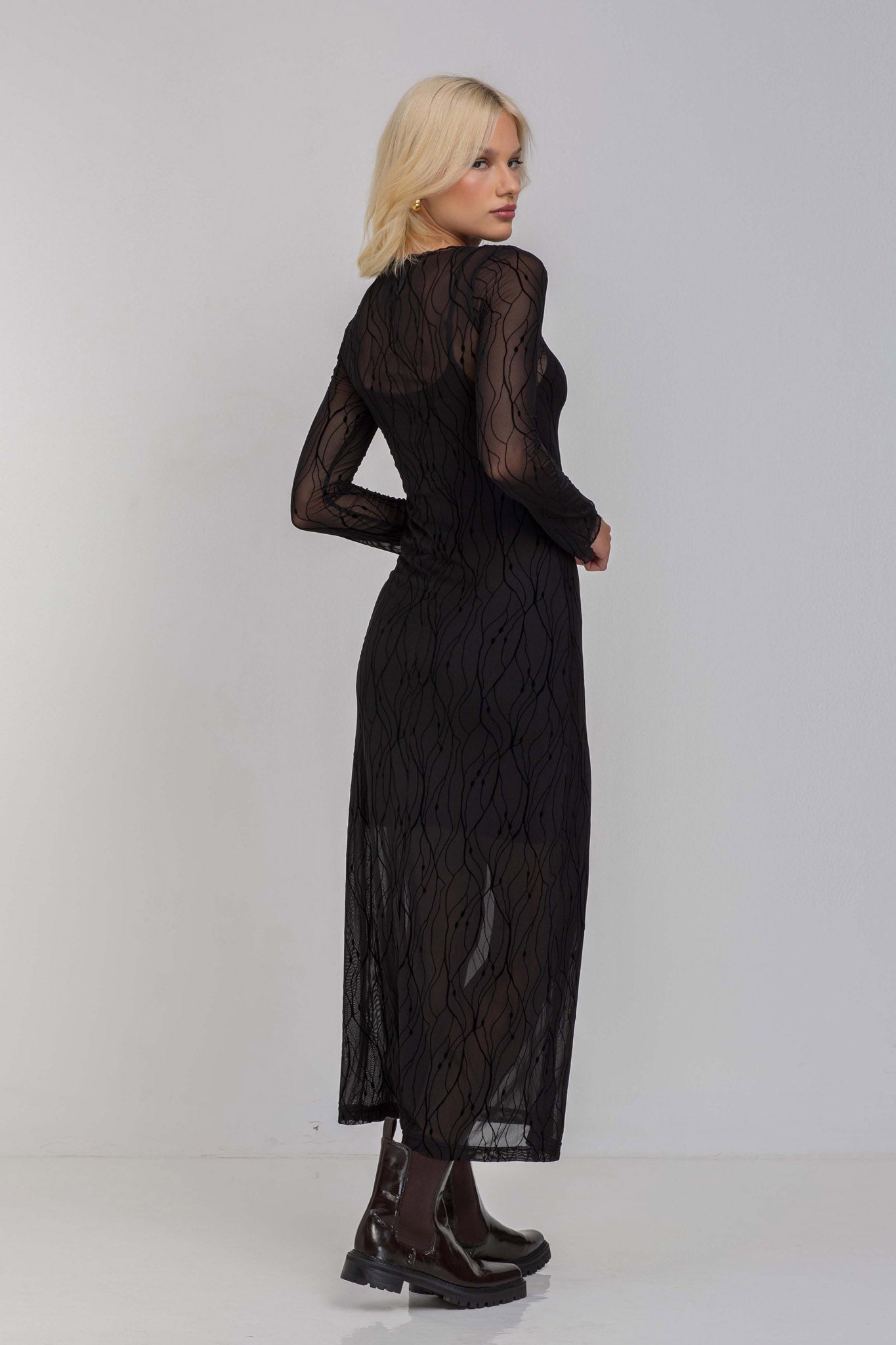 Gigi Dress - Black Vines