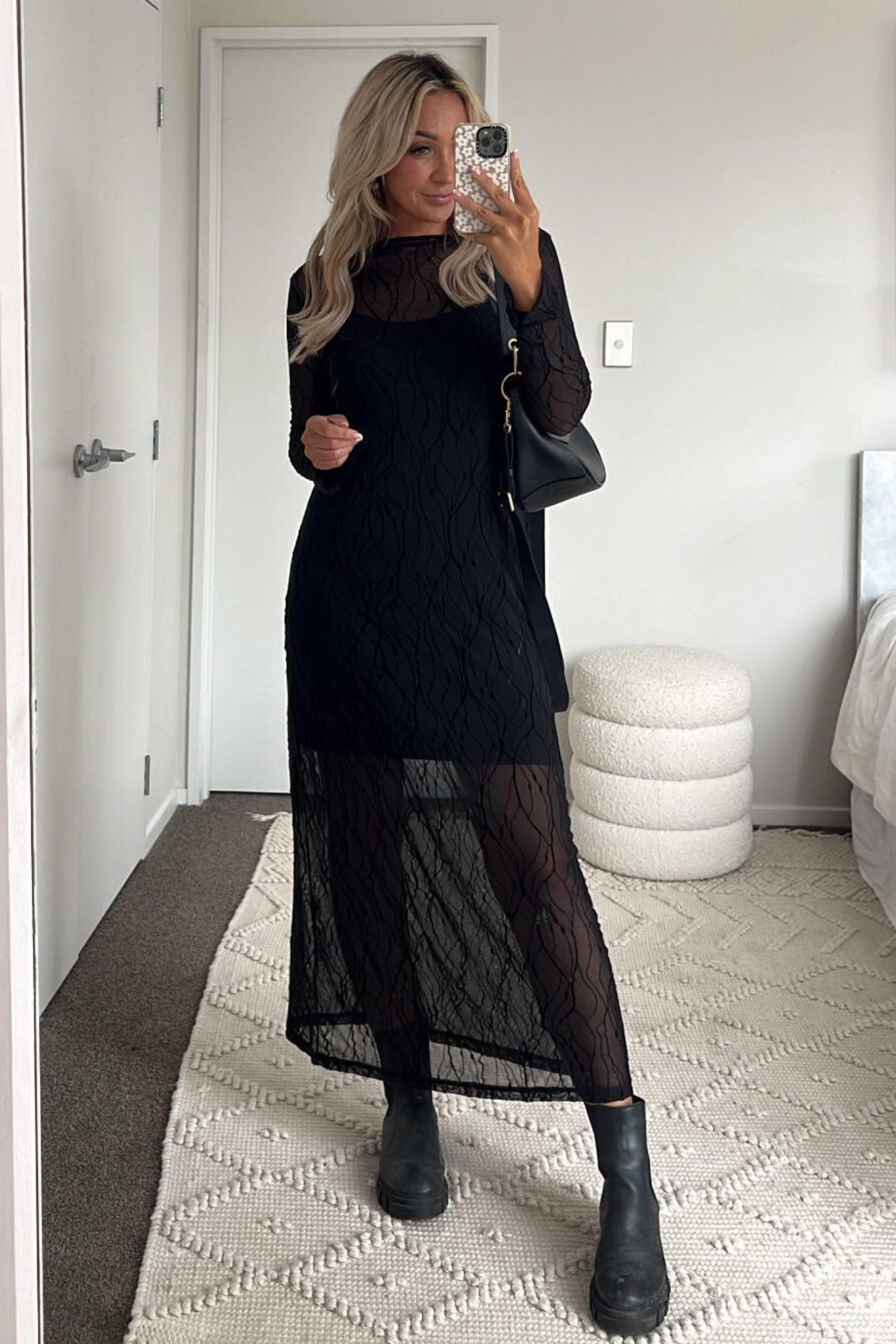 Gigi Dress - Black Vines