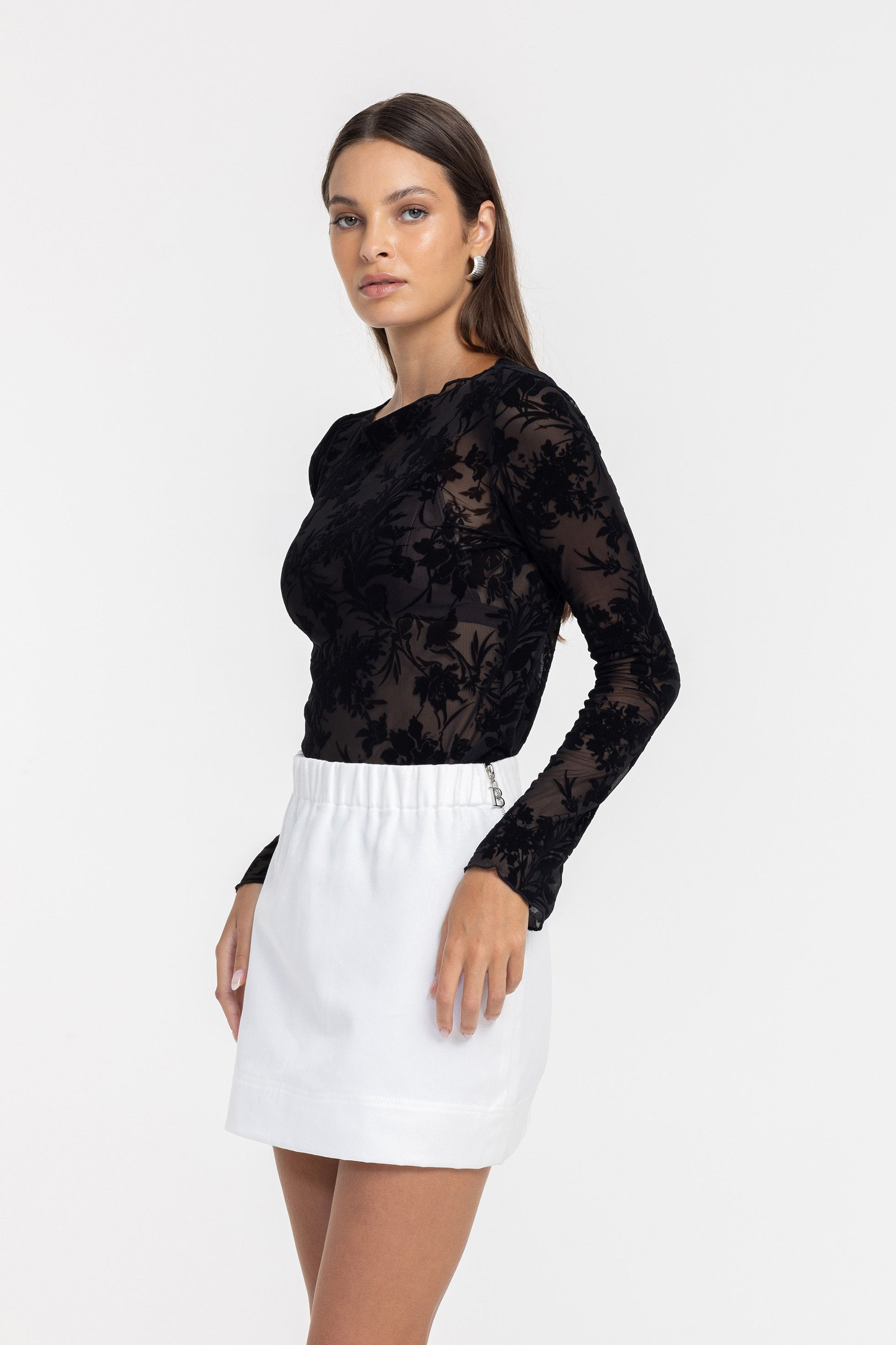 Gigi Top - Black Floral