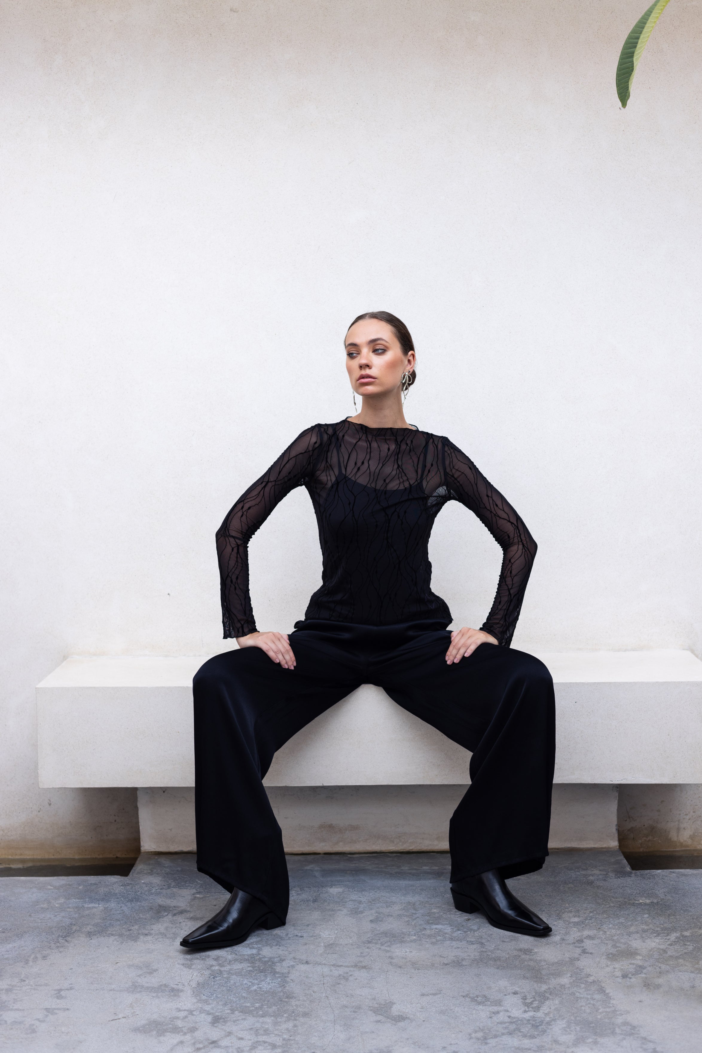 PRE ORDER - Gigi Top - Black Vines