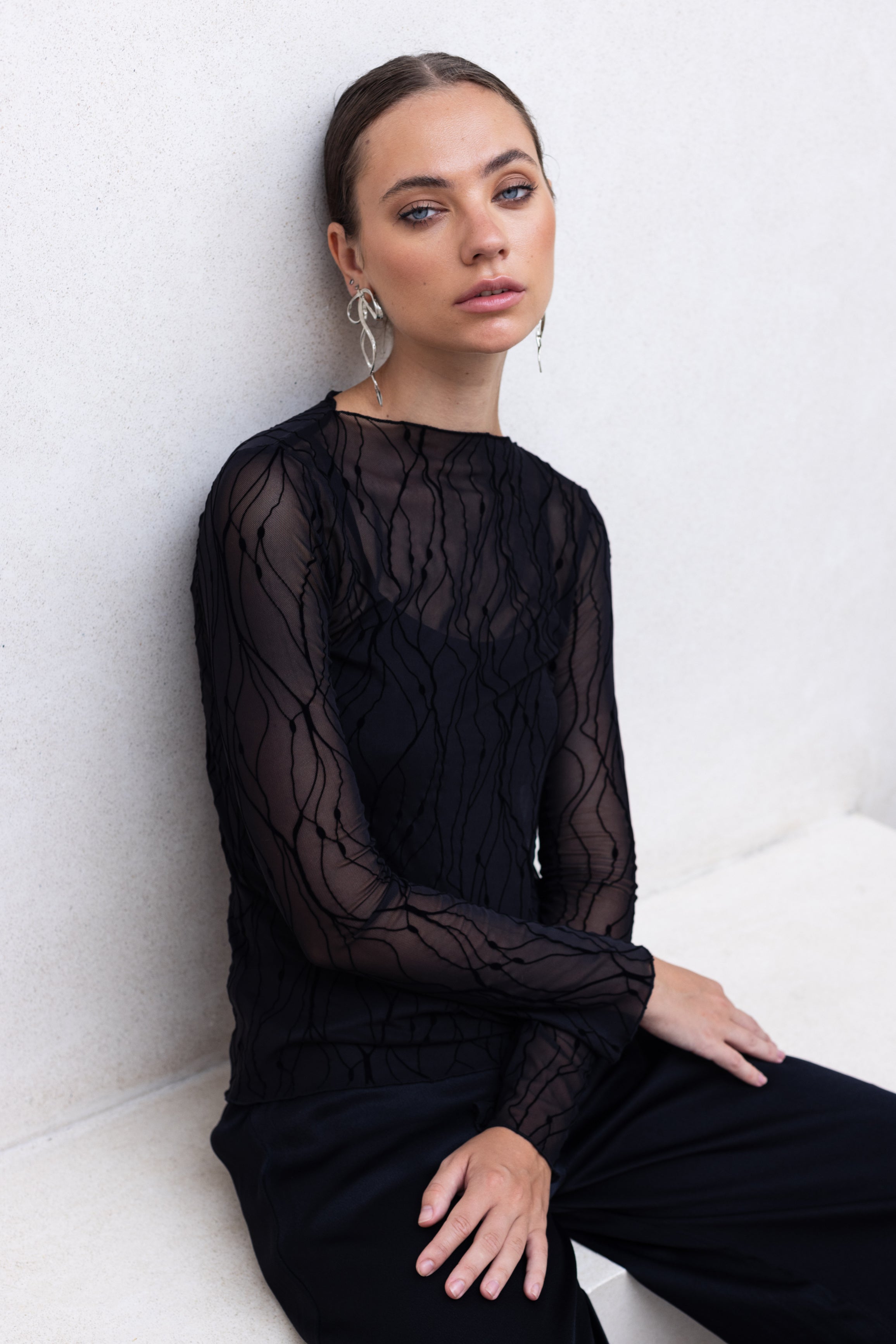 PRE ORDER - Gigi Top - Black Vines