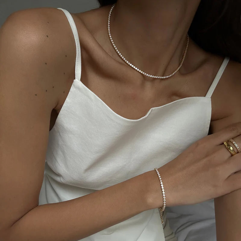 Saint Valentine - Aspen Tennis Bracelet - Gold