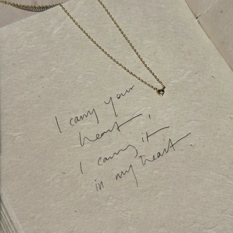 Saint Valentine - Mini Heart Necklace - Gold