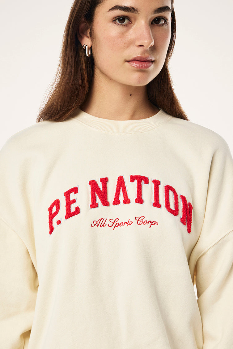 P.E Nation - Heritage Sweat - Whisper White