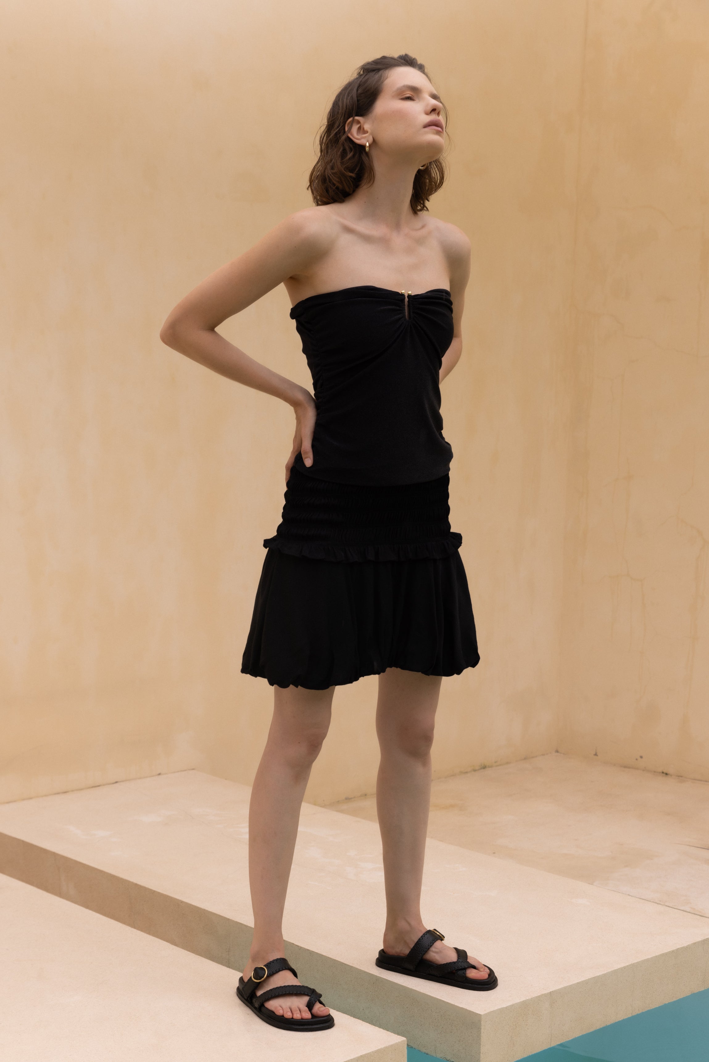 Tender Hearts Mini Skirt - Black