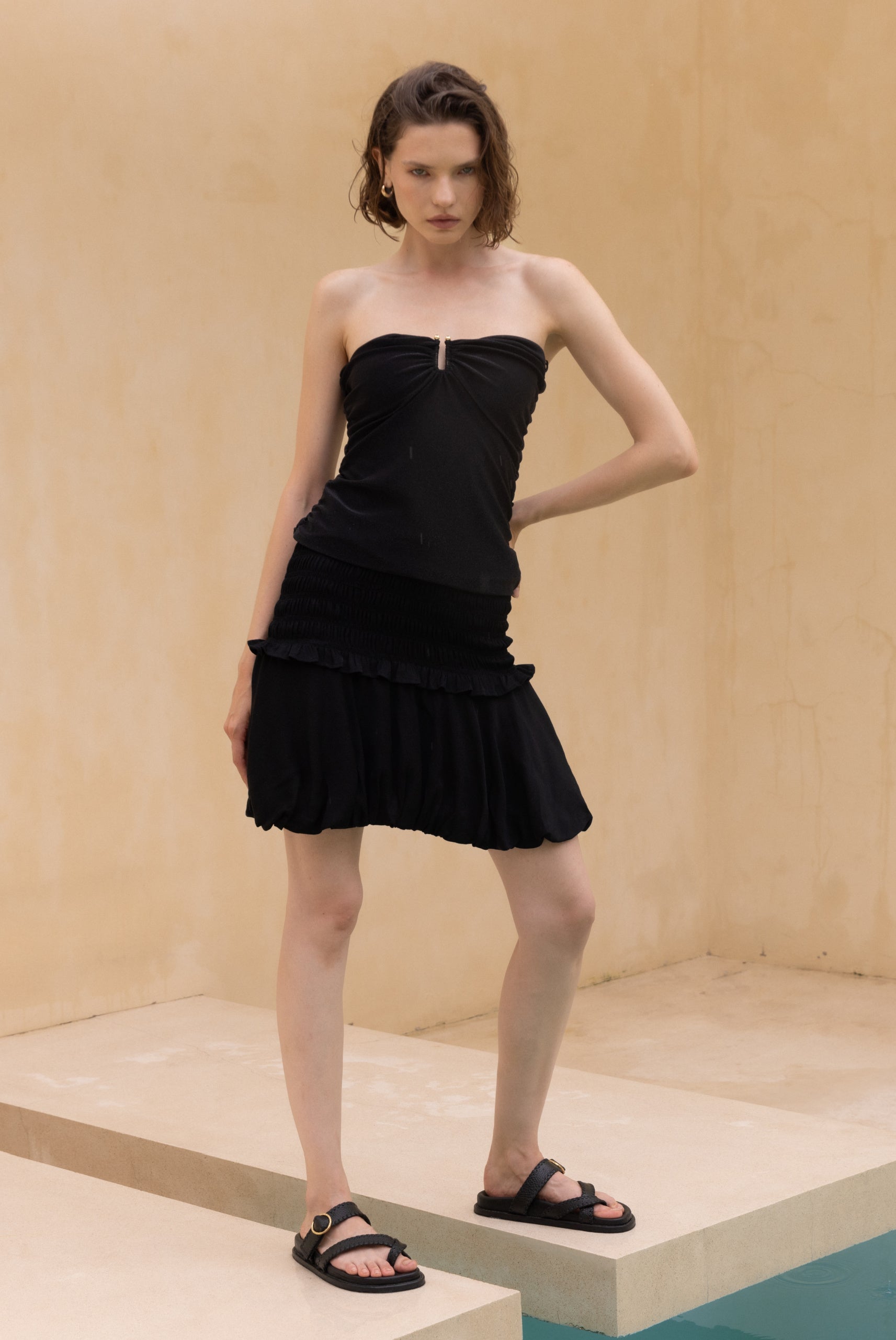 Tender Hearts Mini Skirt - Black