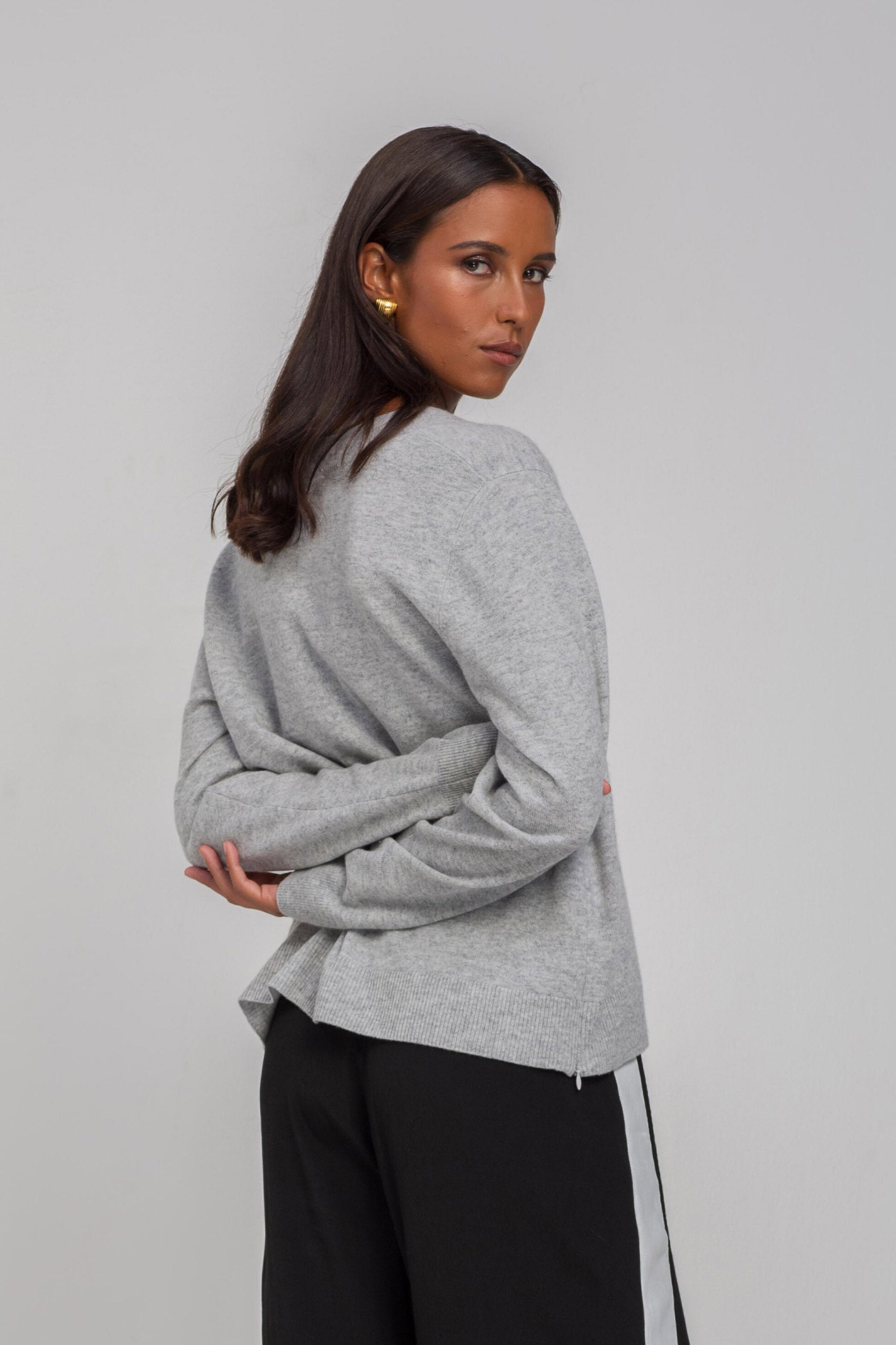 Helios Light Jumper - Light Grey Marle