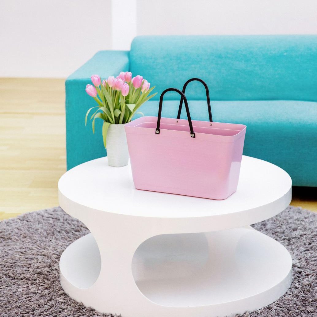 Hinza - Green Plastic Bag - Dusty Pink