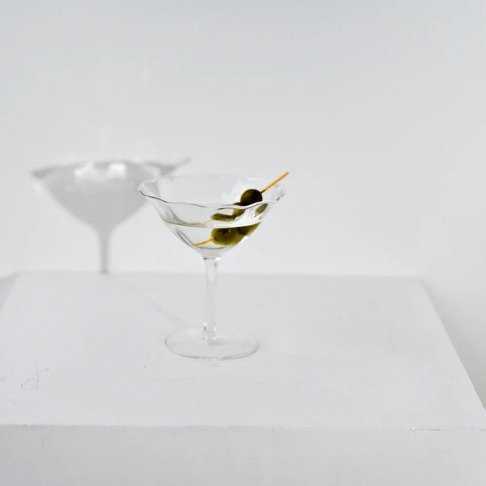 Home Lab - Fleur Cocktail Coupe - Set of 4 Clear