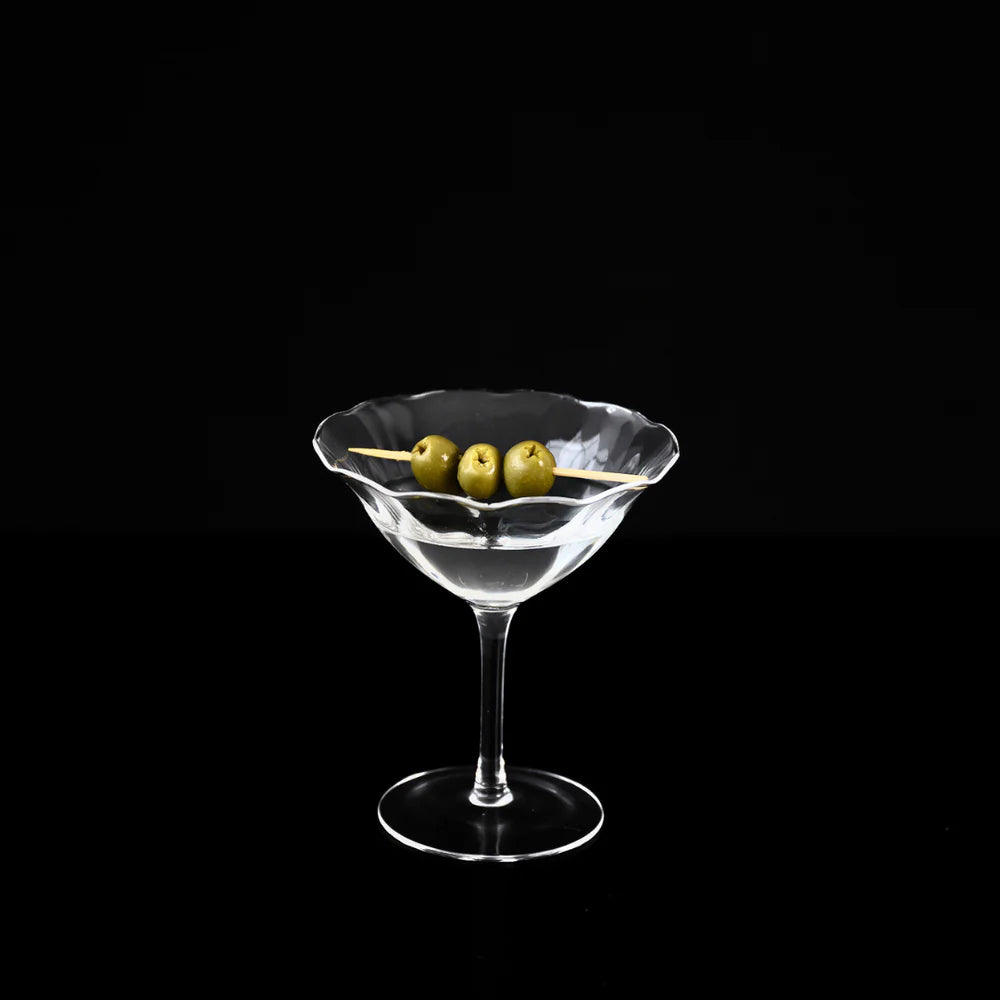 Home Lab - Fleur Cocktail Coupe - Set of 4 Clear