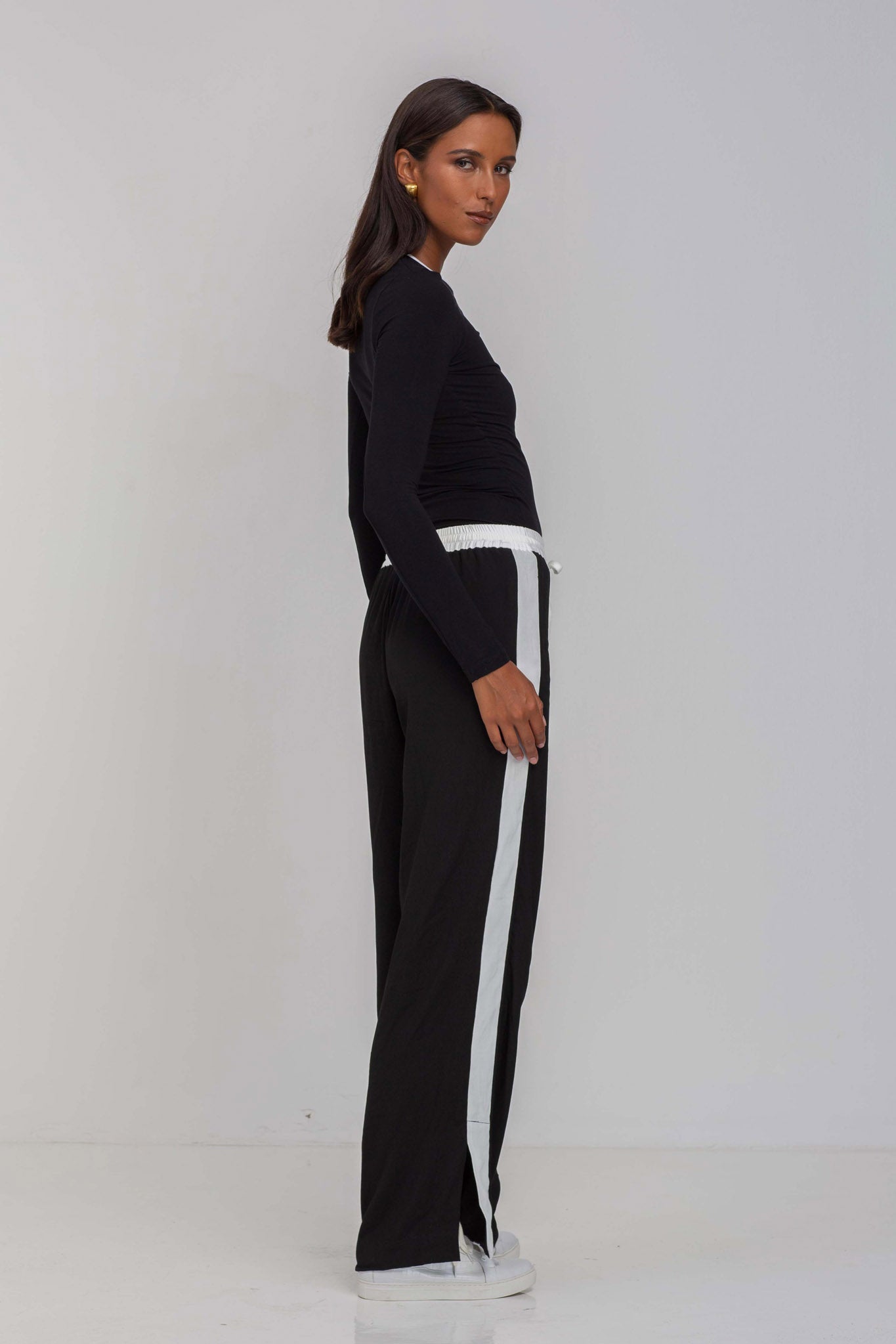 Diego Pant - Black with White Contrast