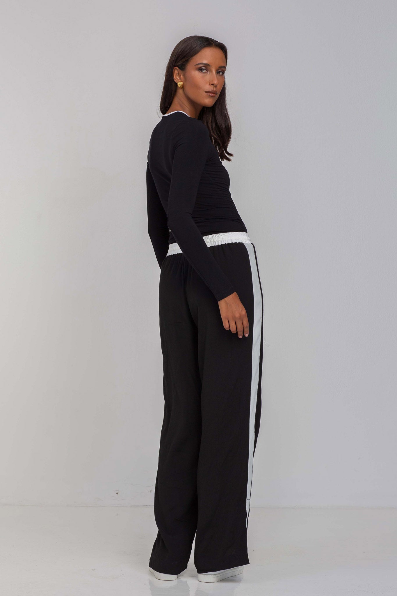 Diego Pant - Black with White Contrast
