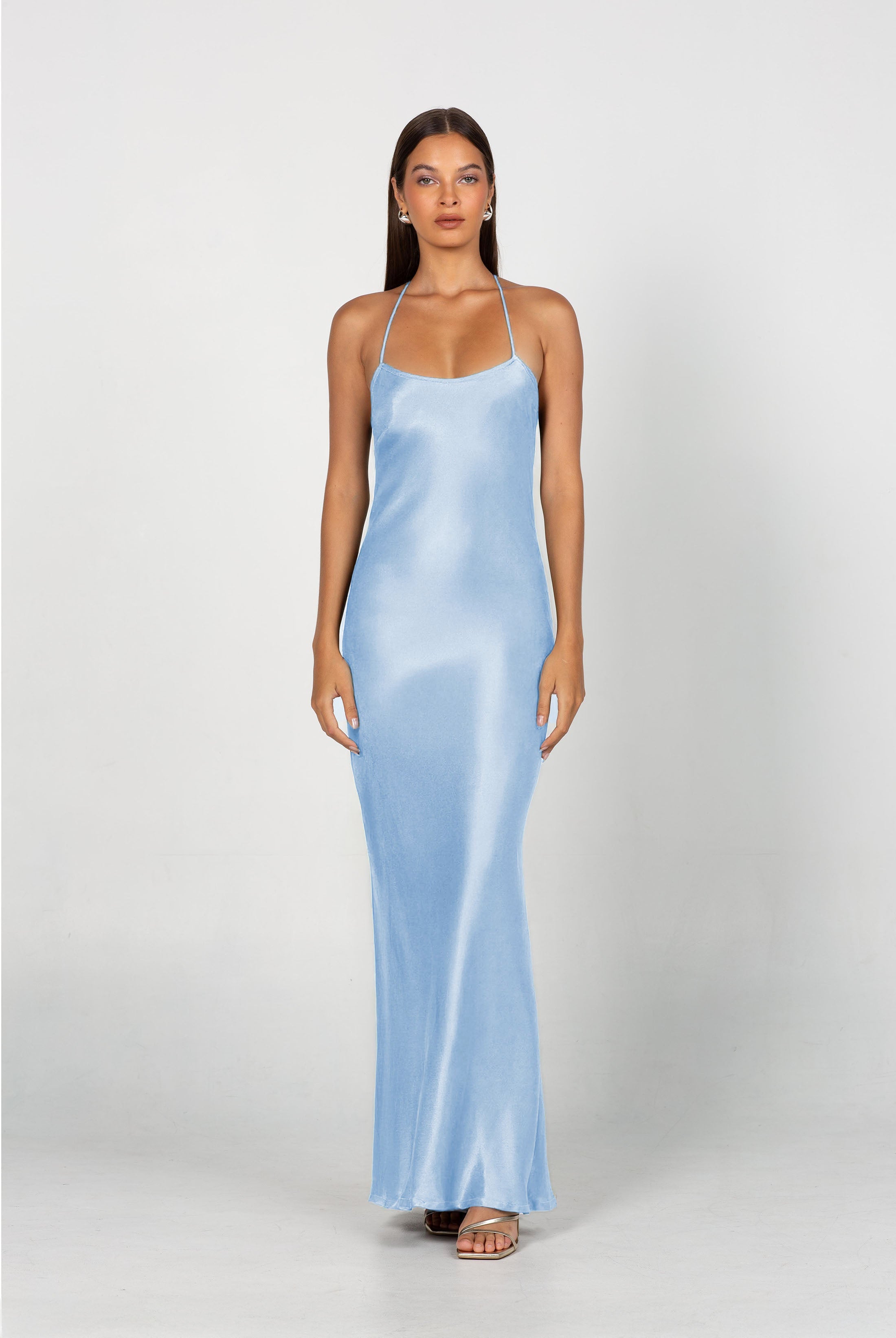 Into Love Halter Maxi - Fresh Blue