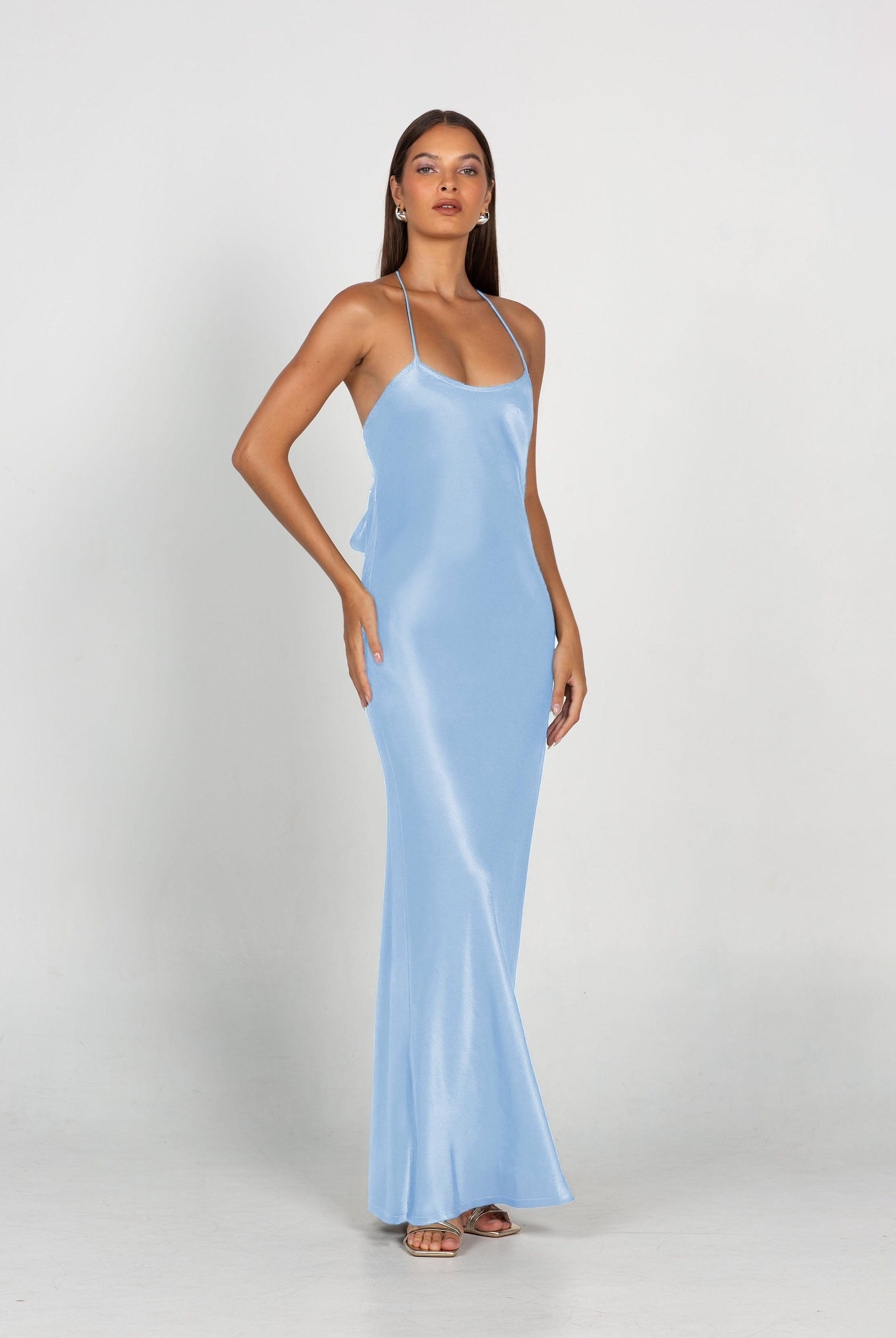 Into Love Halter Maxi - Fresh Blue