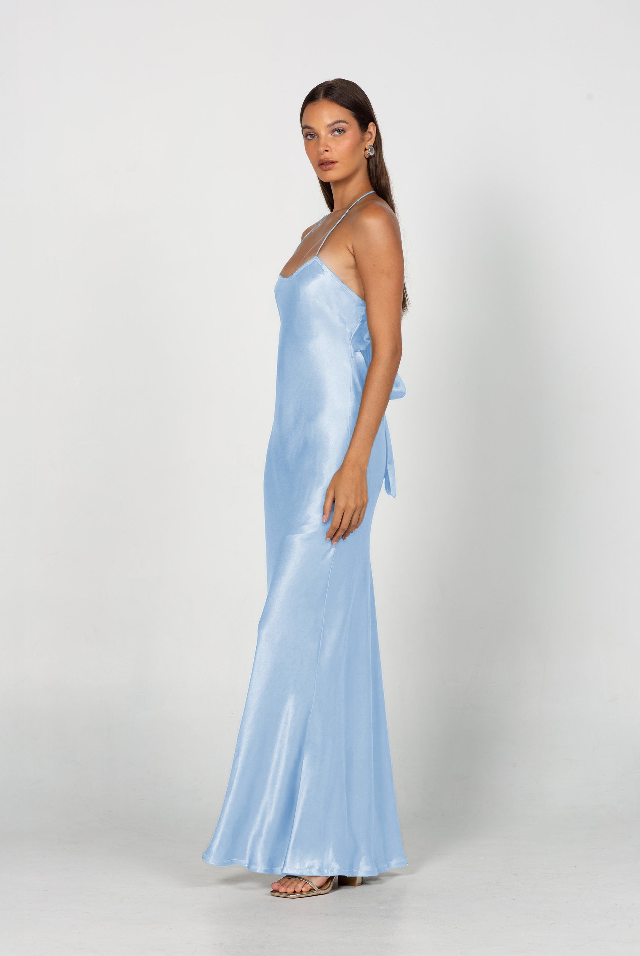Into Love Halter Maxi - Fresh Blue