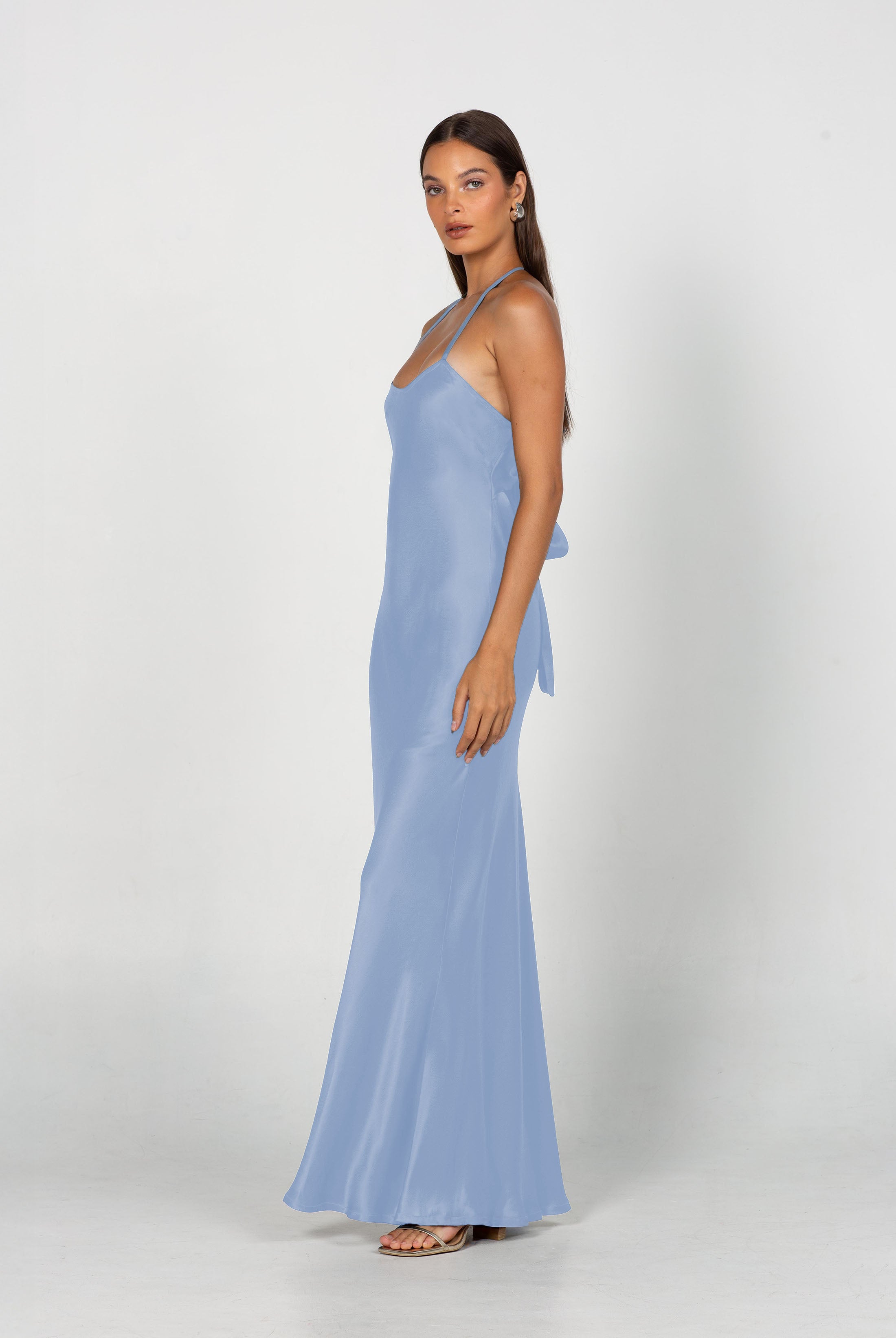 Into Love Halter Maxi - Fresh Blue