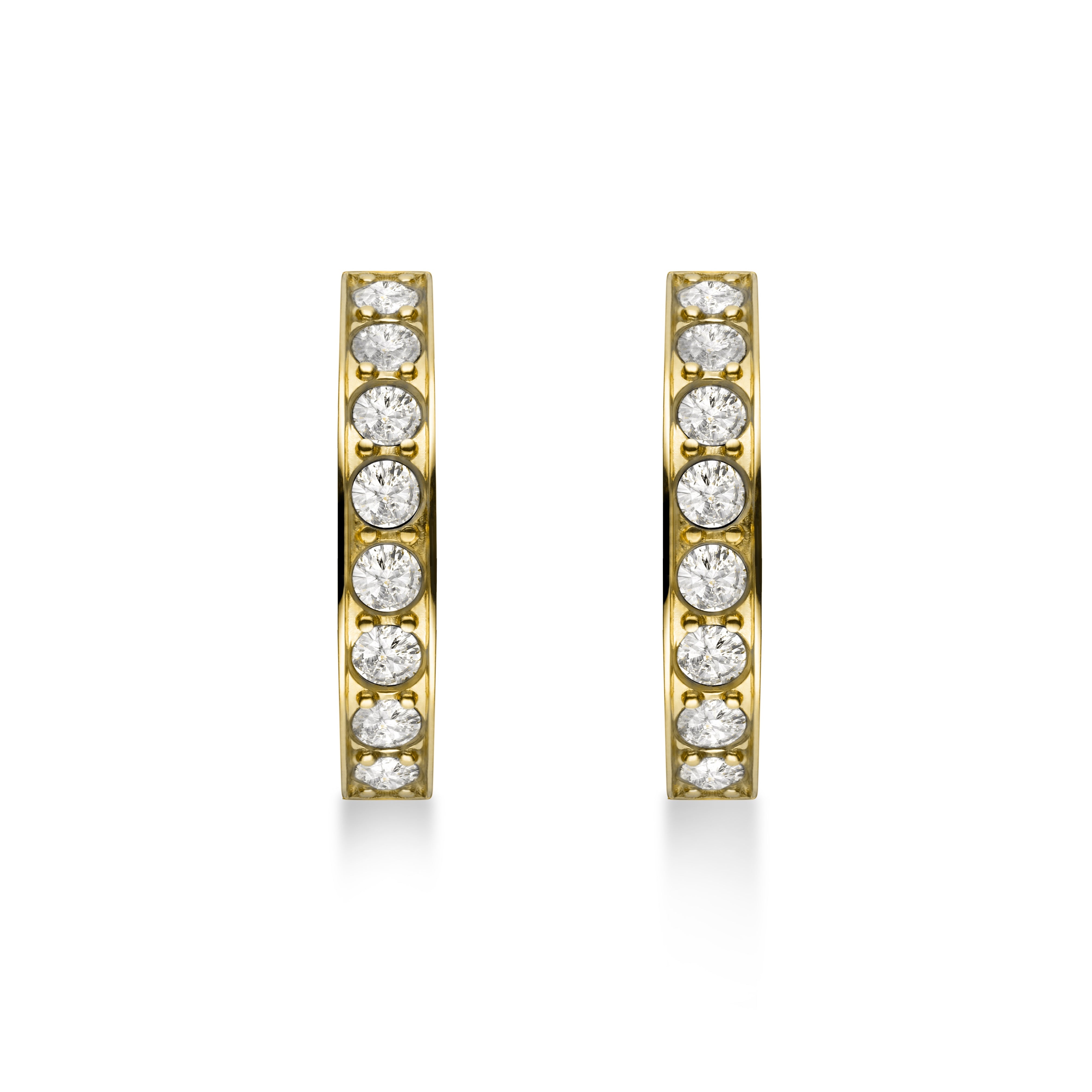 BLAK - Rosefield Crystal Hoops - Gold