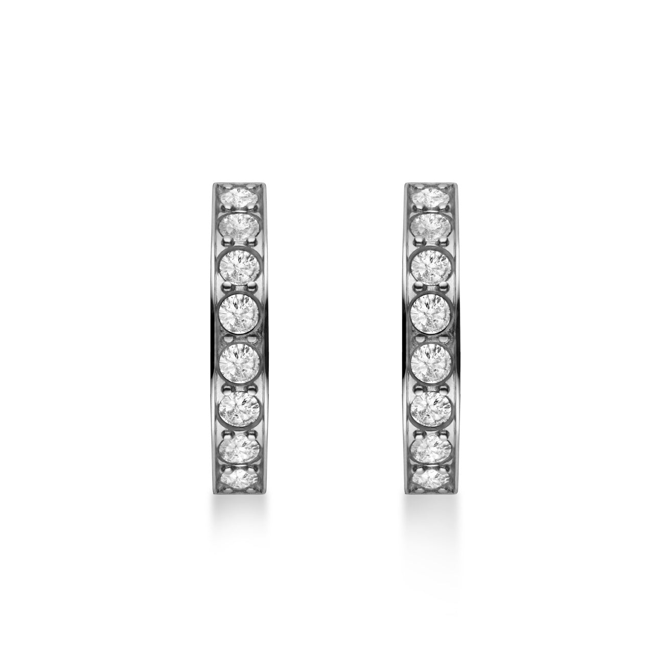 Rosefield Crystal Hoops - Silver