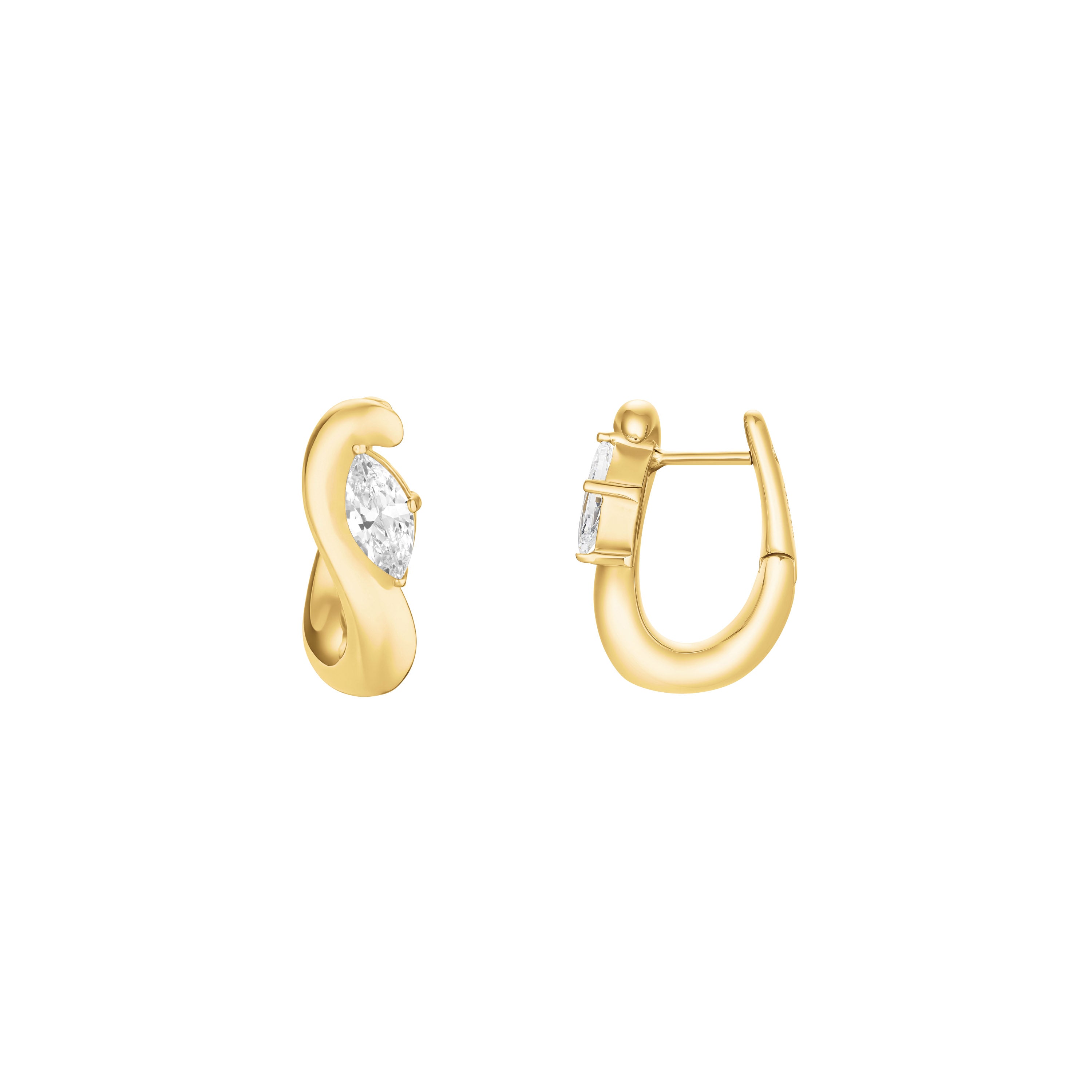 Rosefield - Marquise Wave Hoops - Gold
