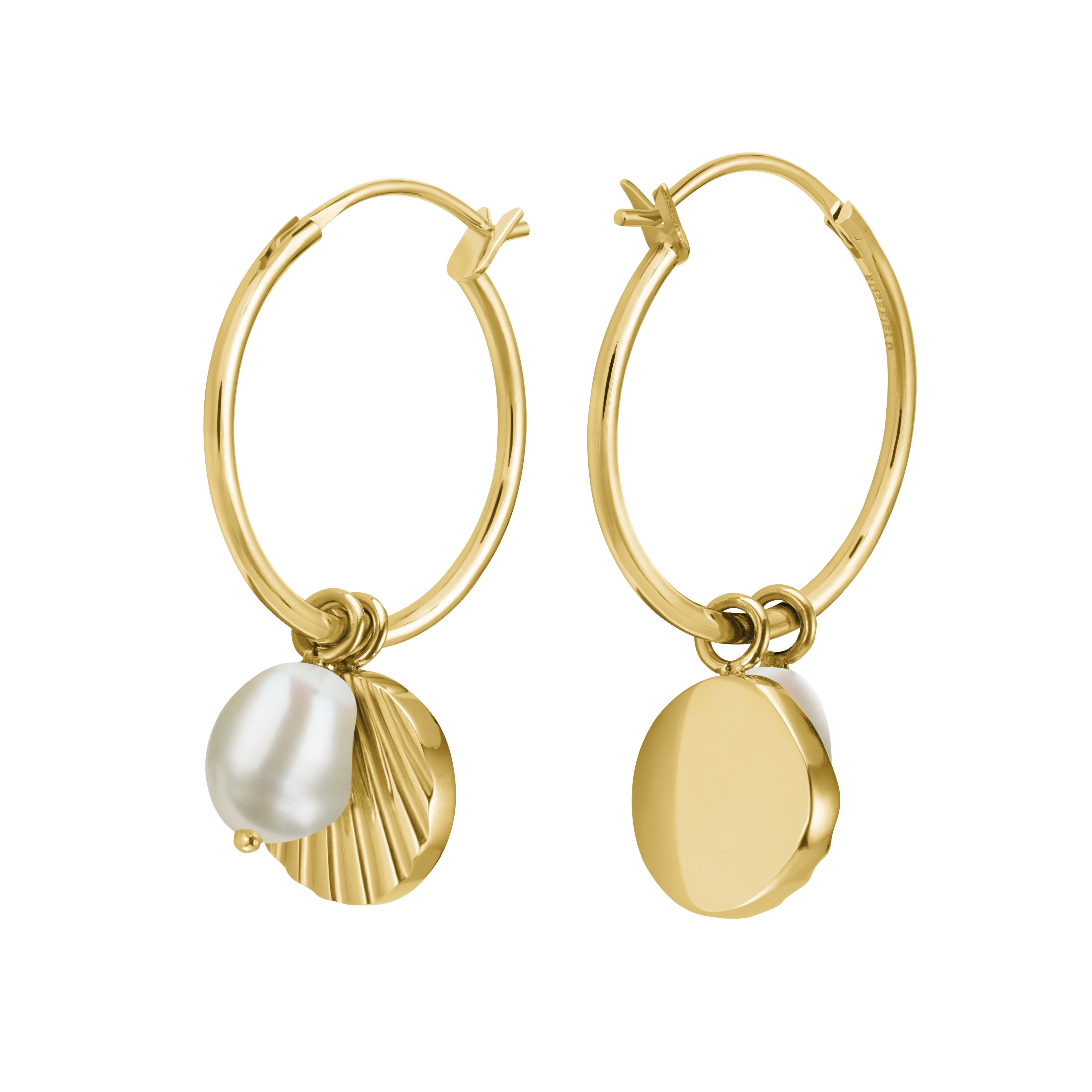 Rosefield Shell & Pearl Drop Earring - Gold