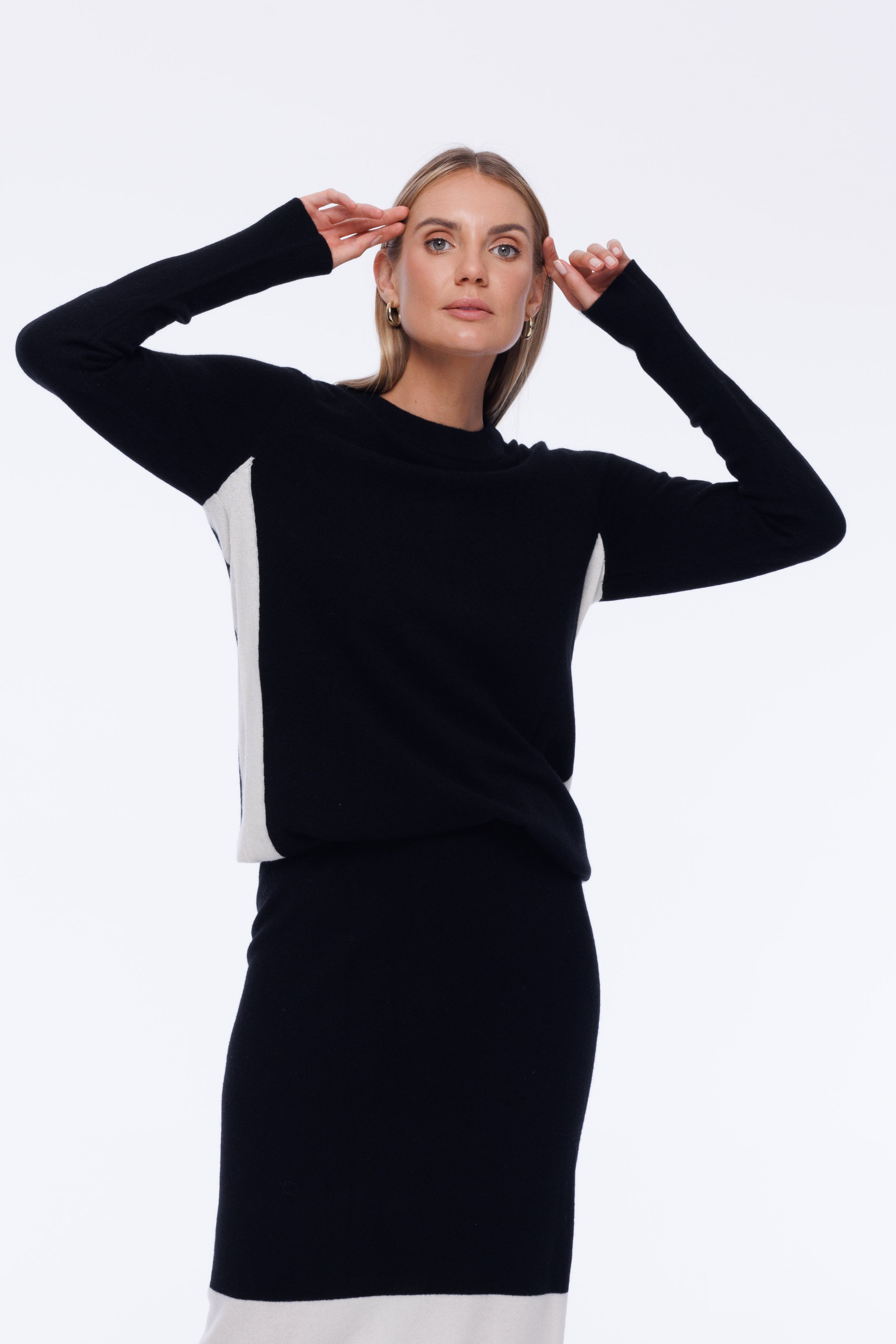 Mesmerise Sweater - Black/White Stripe