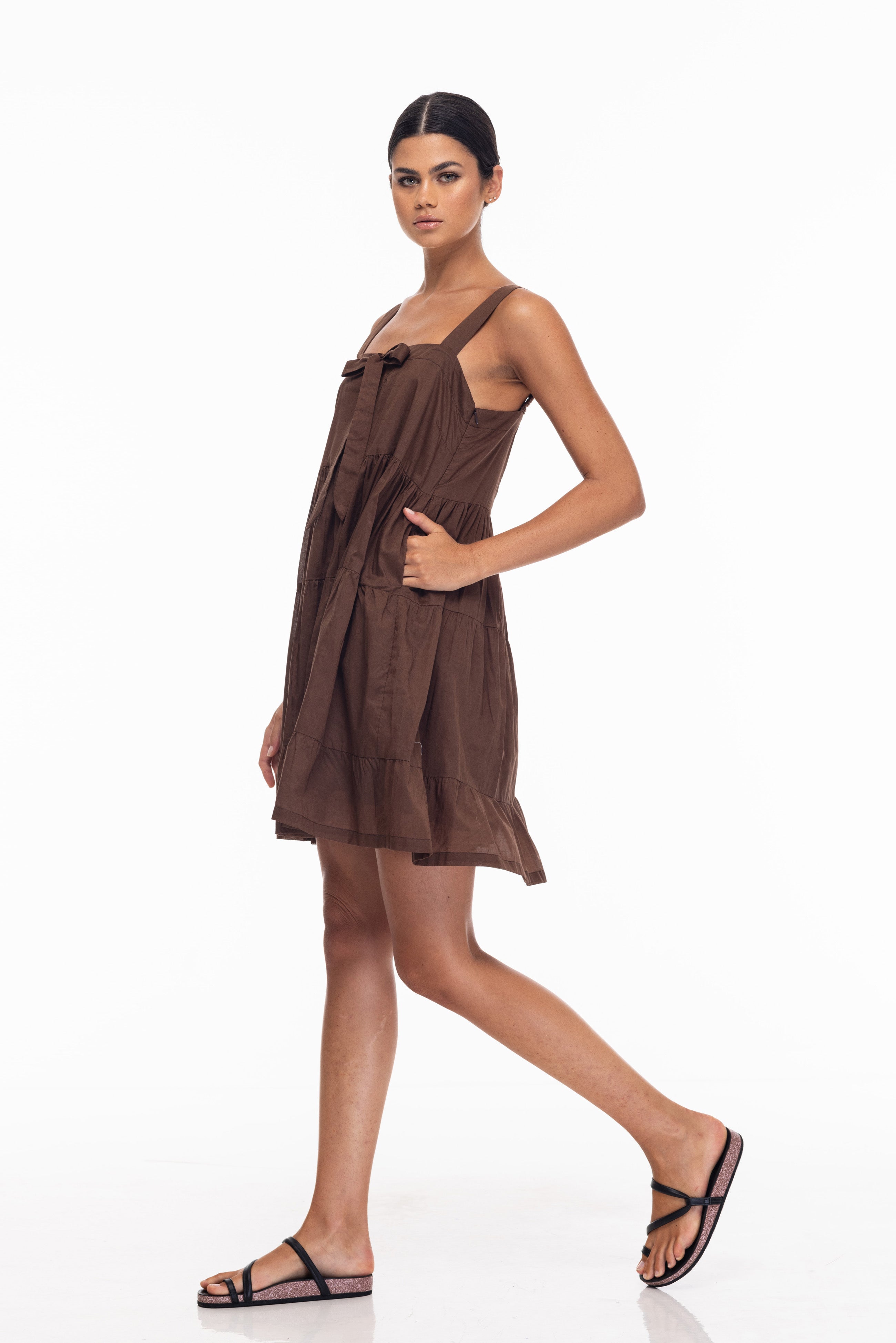 Kiss Me Again Mini Dress - Chocolate