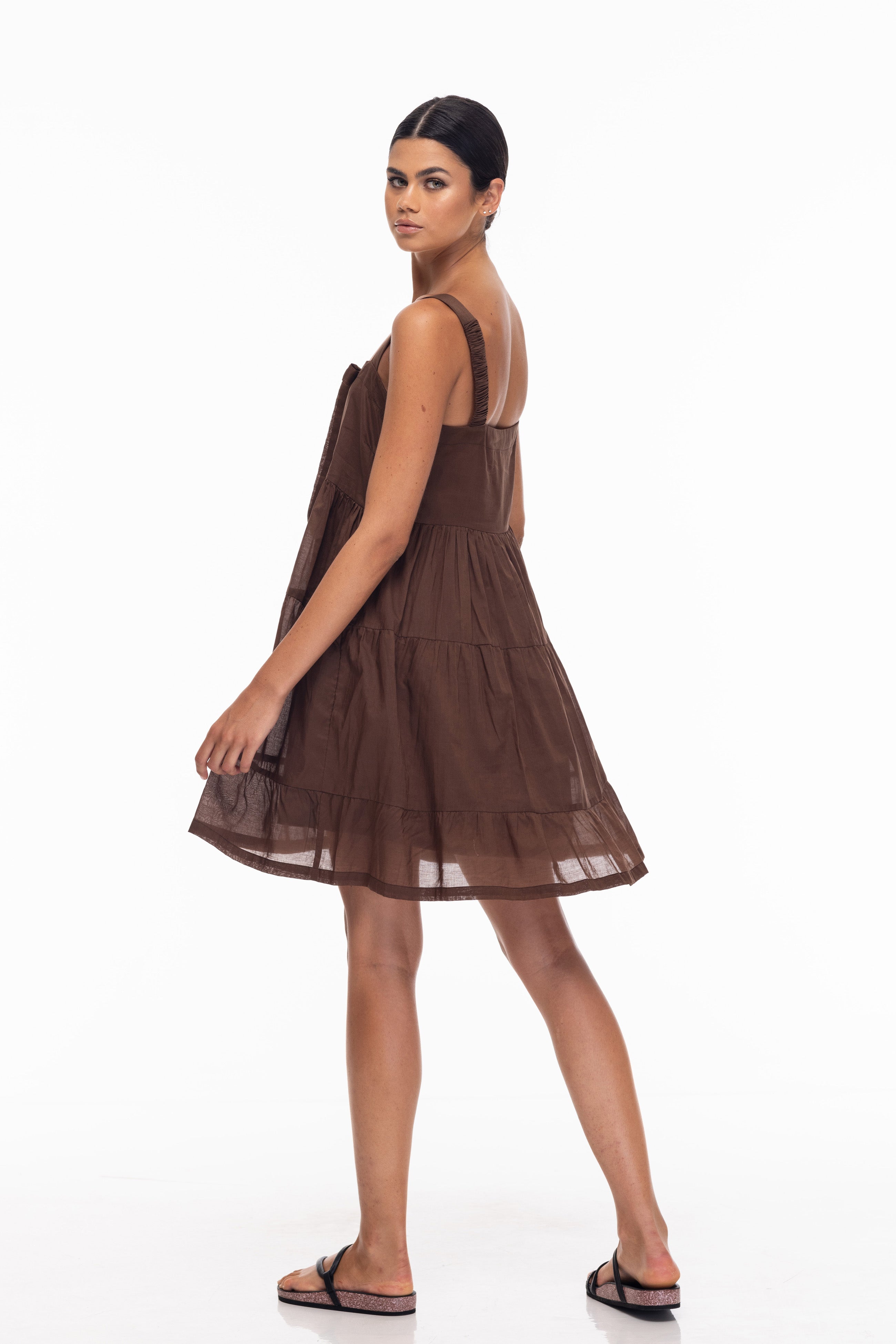 Kiss Me Again Mini Dress - Chocolate