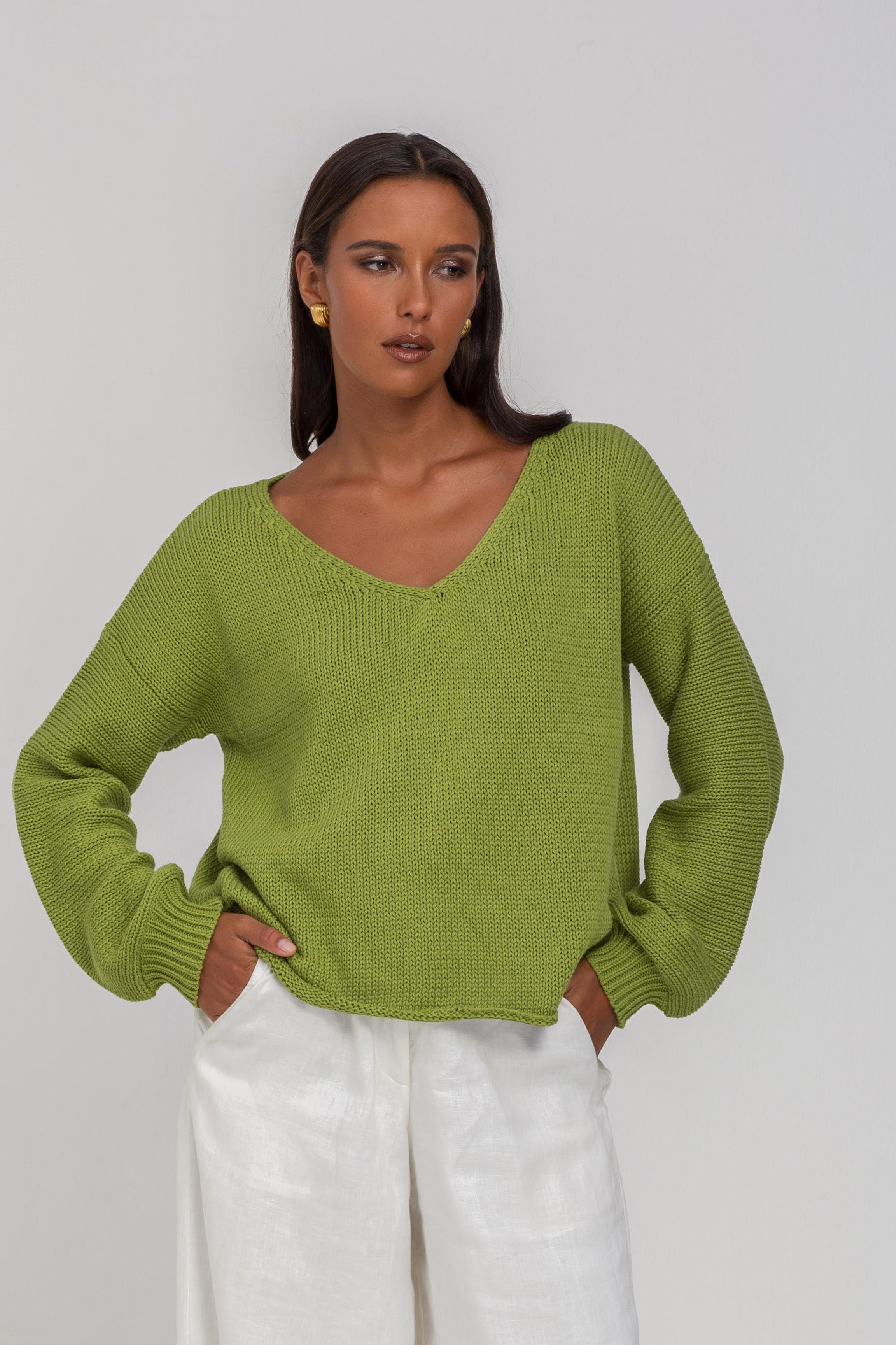 Keep Me Close Sweater - Apple