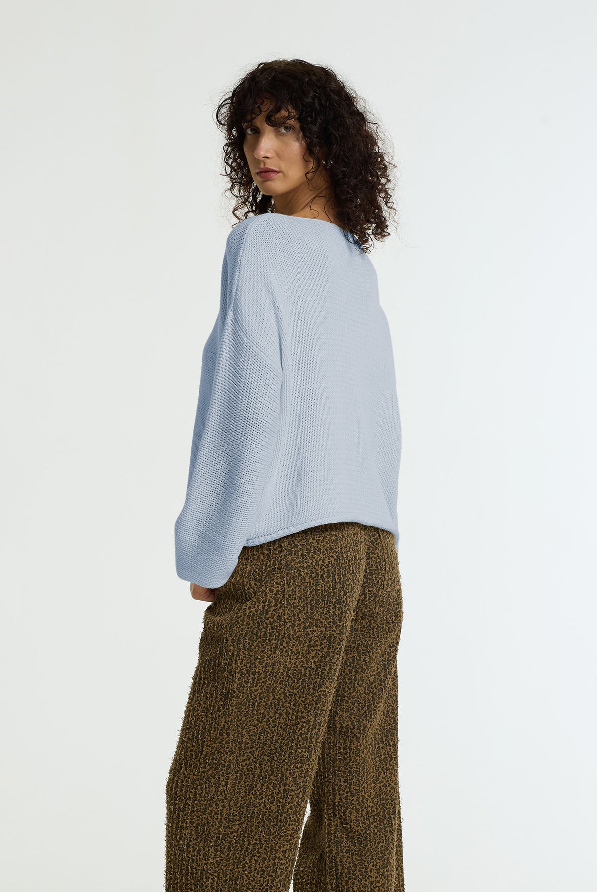 Keep Me Close Cotton Yarn Sweater | Becky Blue | PRE-ORDER