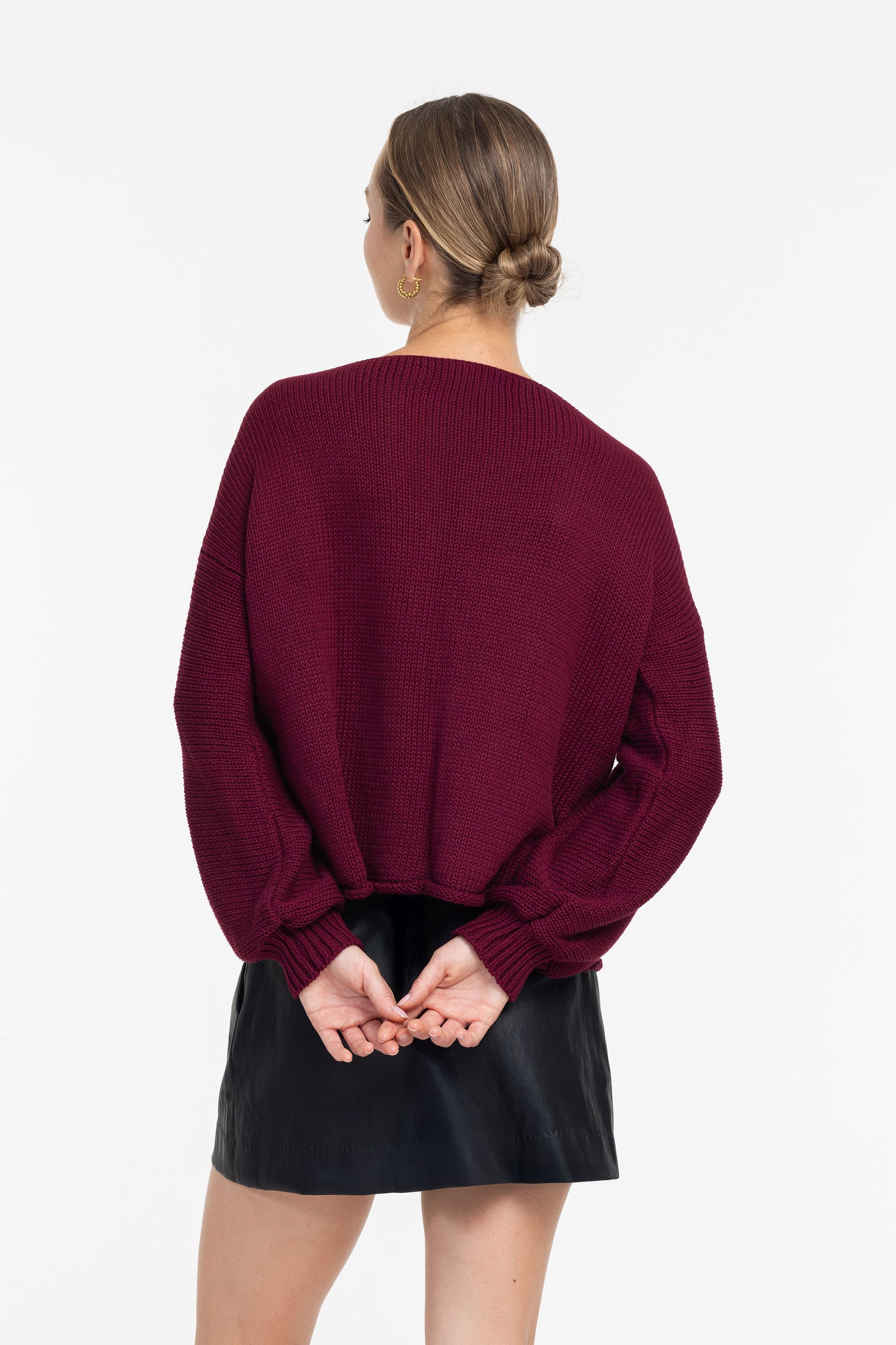 Keep Me Close Sweater - Burgundy