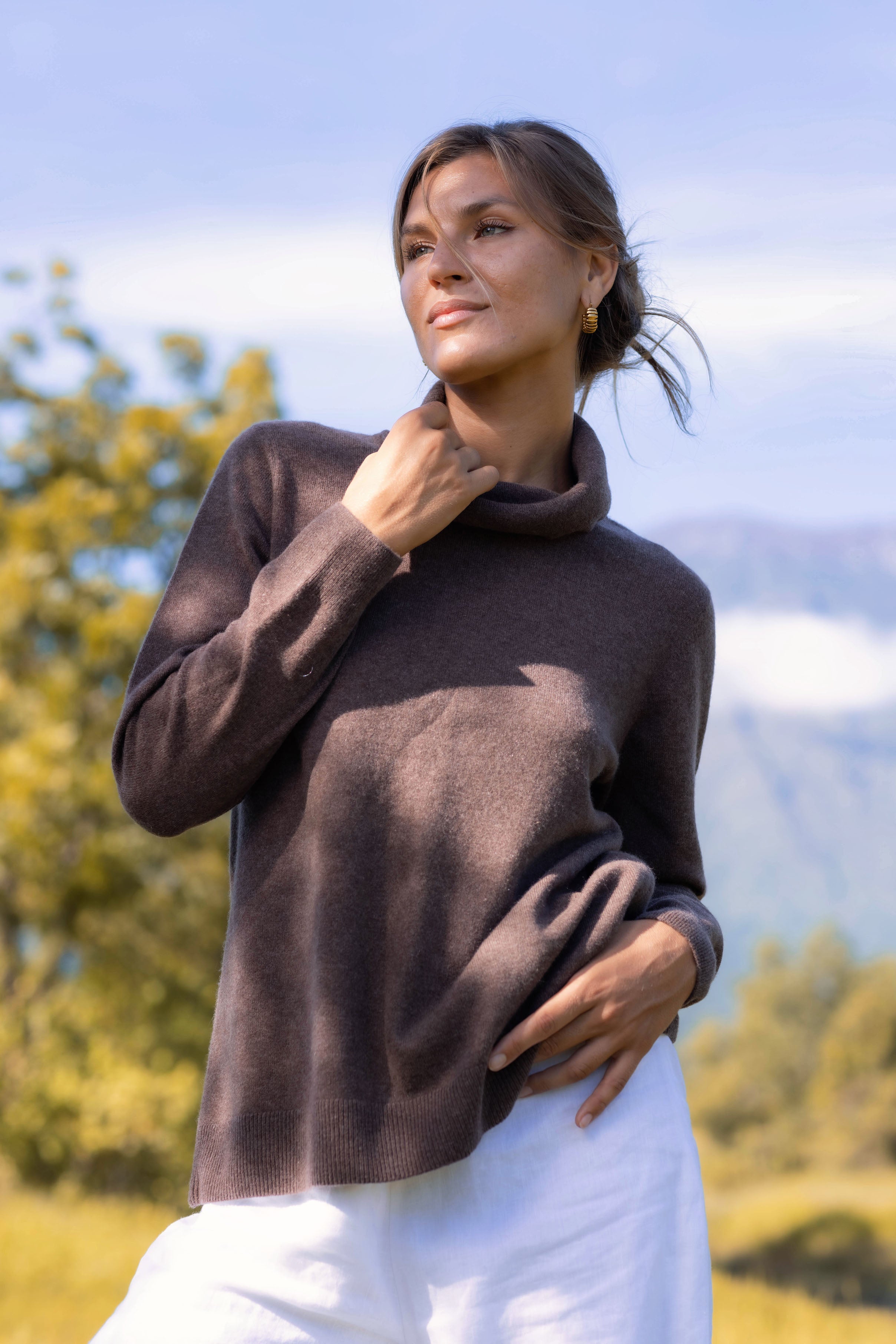 Kendra Sweater - Chocolate Marle