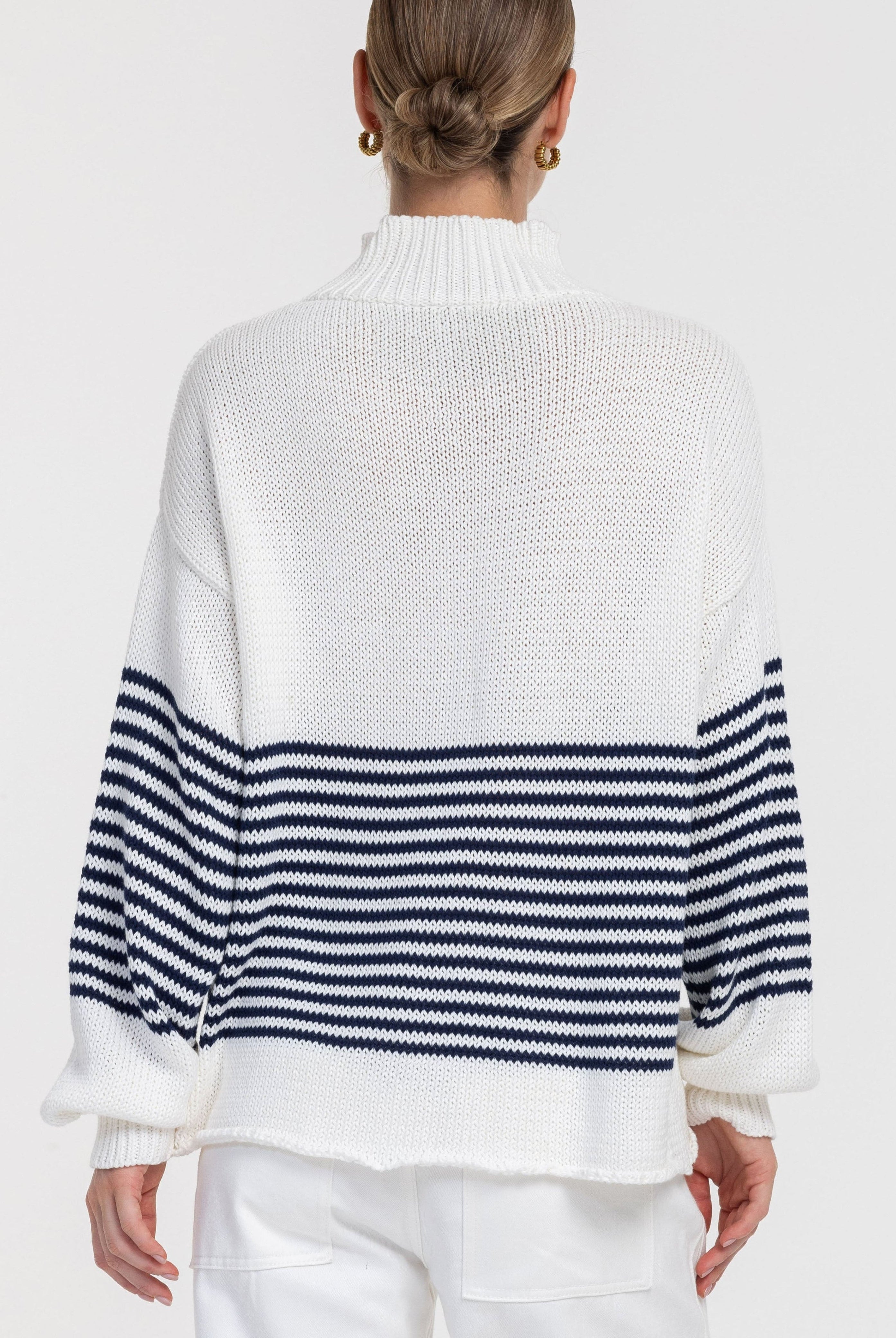 PRE-ORDER Kiki Jumper - Ivory with Navy Stripe