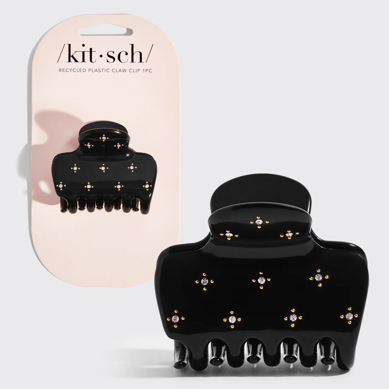 Kitsch Cloud Claw Clip - Black Rhinestone