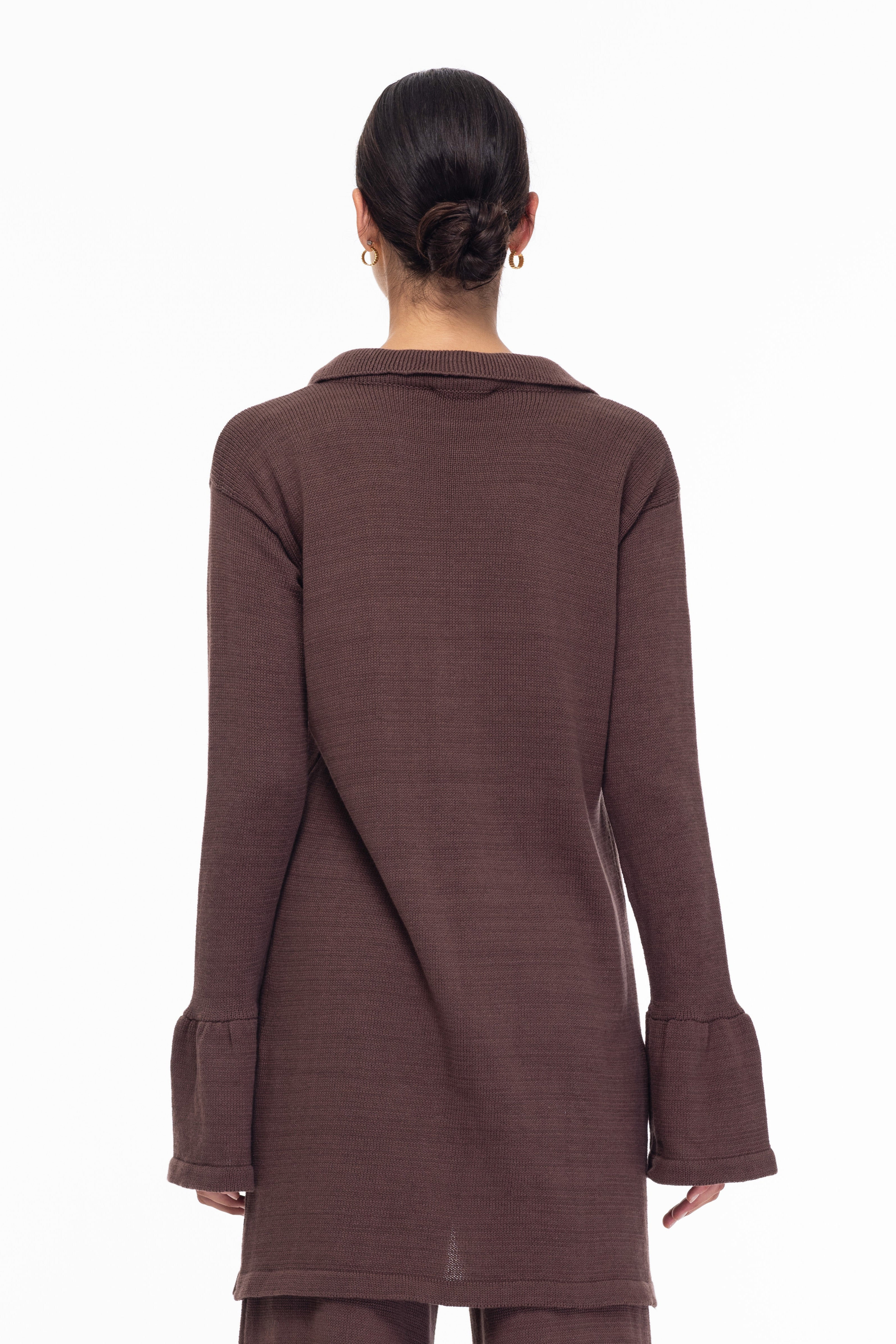 Knit Alma Blazer - Chocolate
