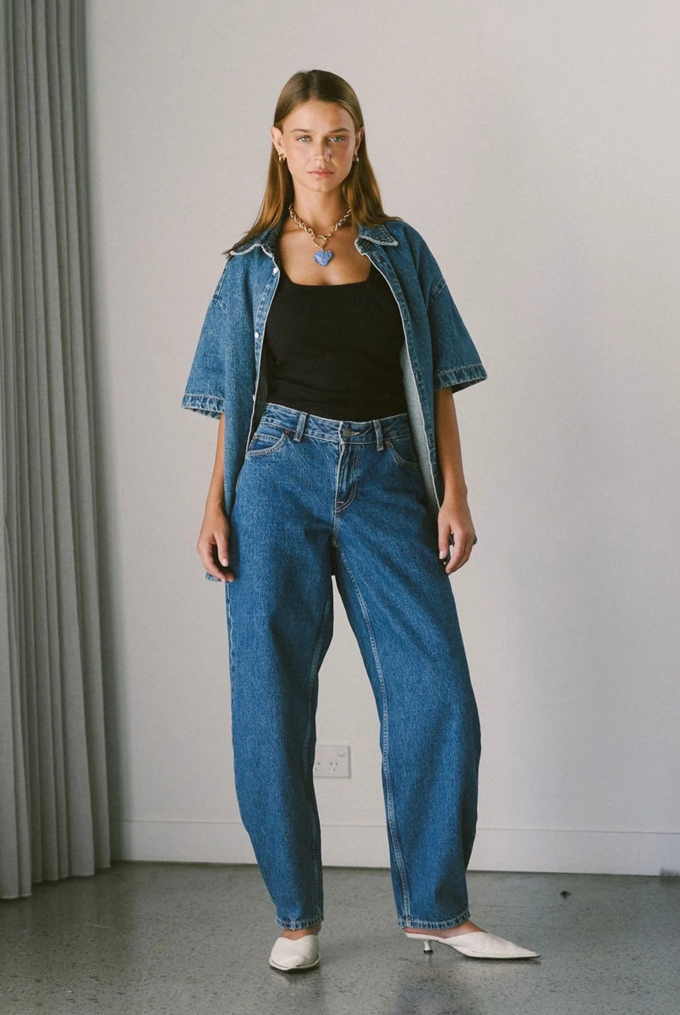 Dr Denim - Nanci Mid Barrel - Stream Mid Retro
