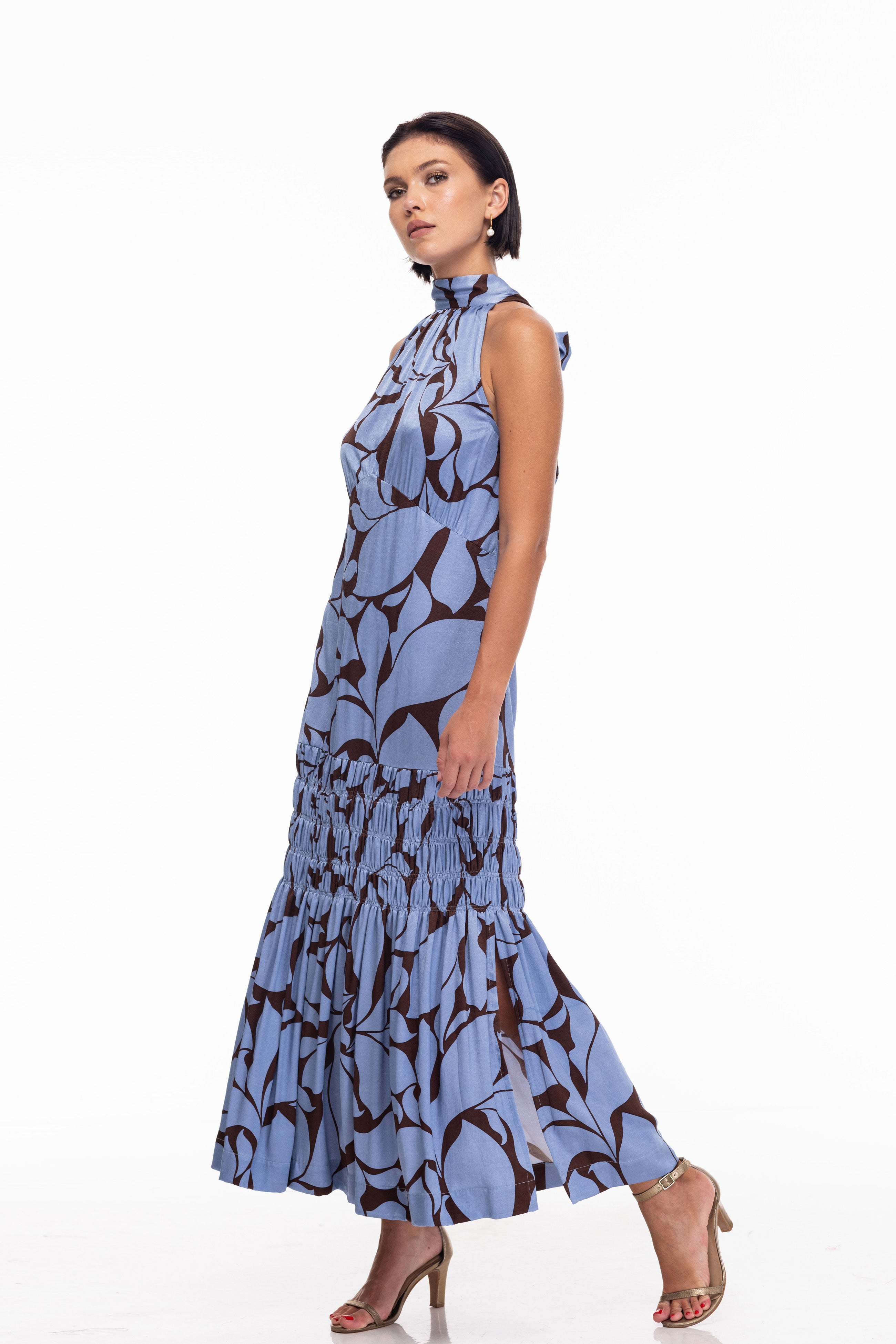 S25/50715 Lady Love Dress - Coco/Blue Floral print