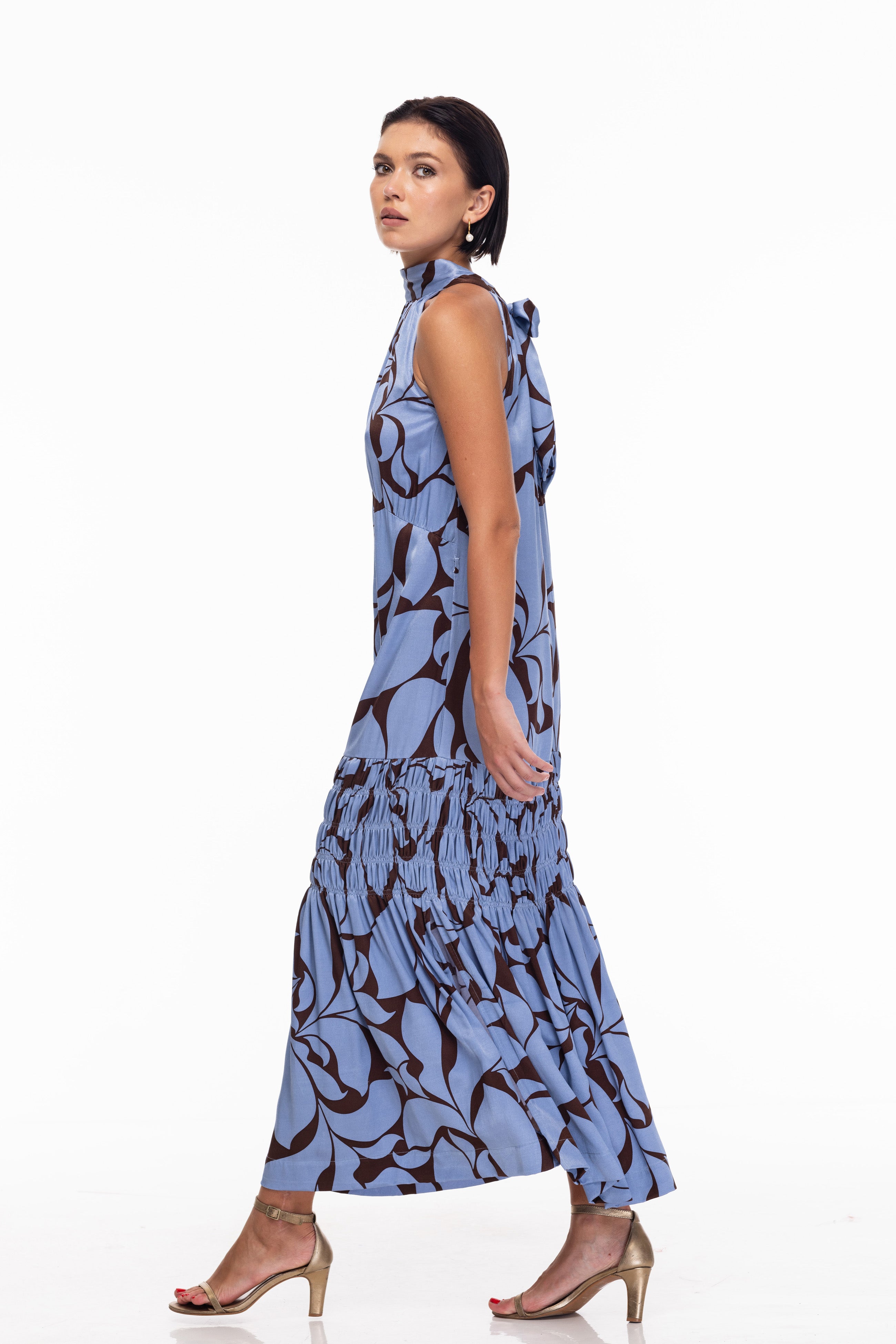 S25/50715 Lady Love Dress - Coco/Blue Floral print