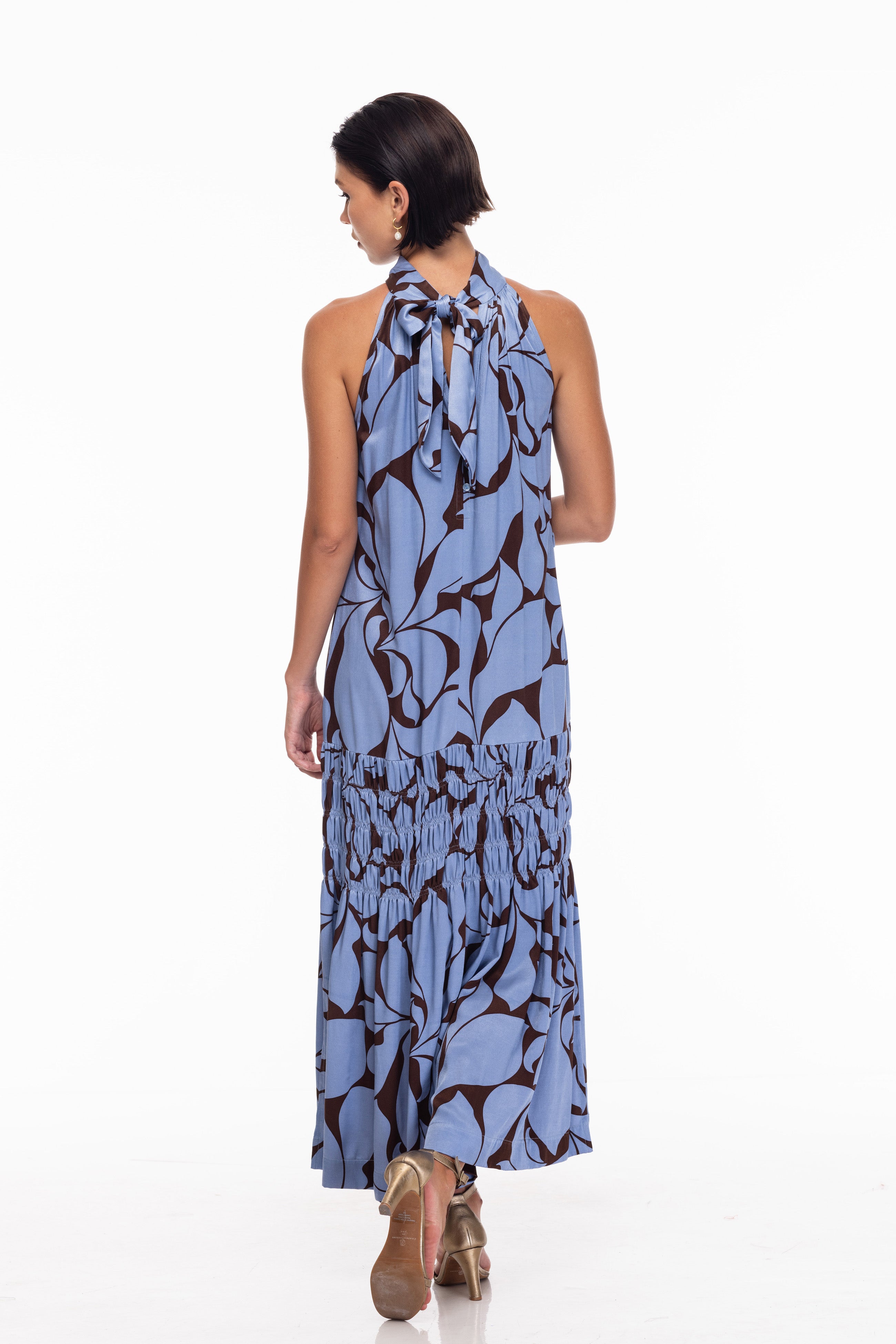 S25/50715 Lady Love Dress - Coco/Blue Floral print