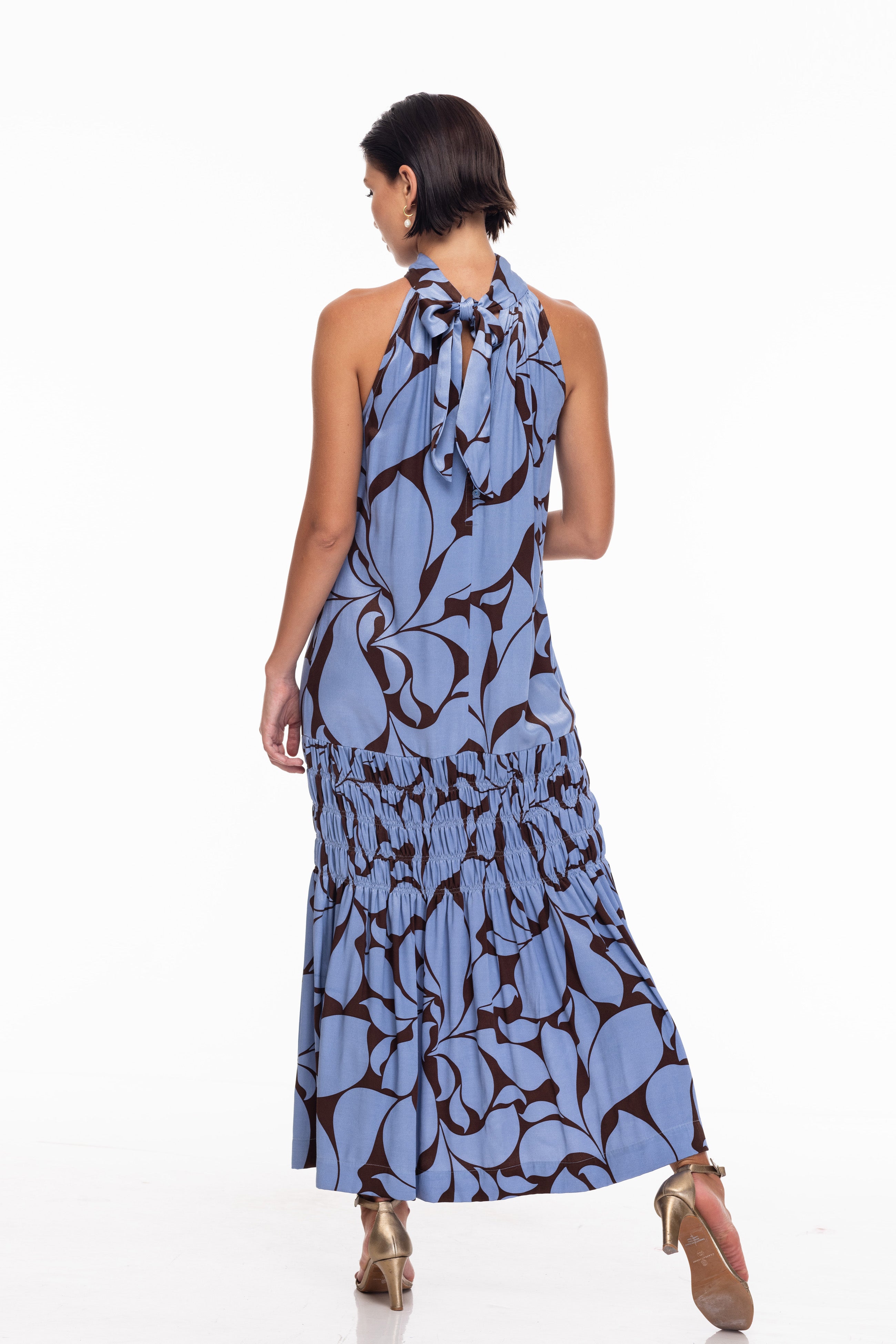 S25/50715 Lady Love Dress - Coco/Blue Floral print
