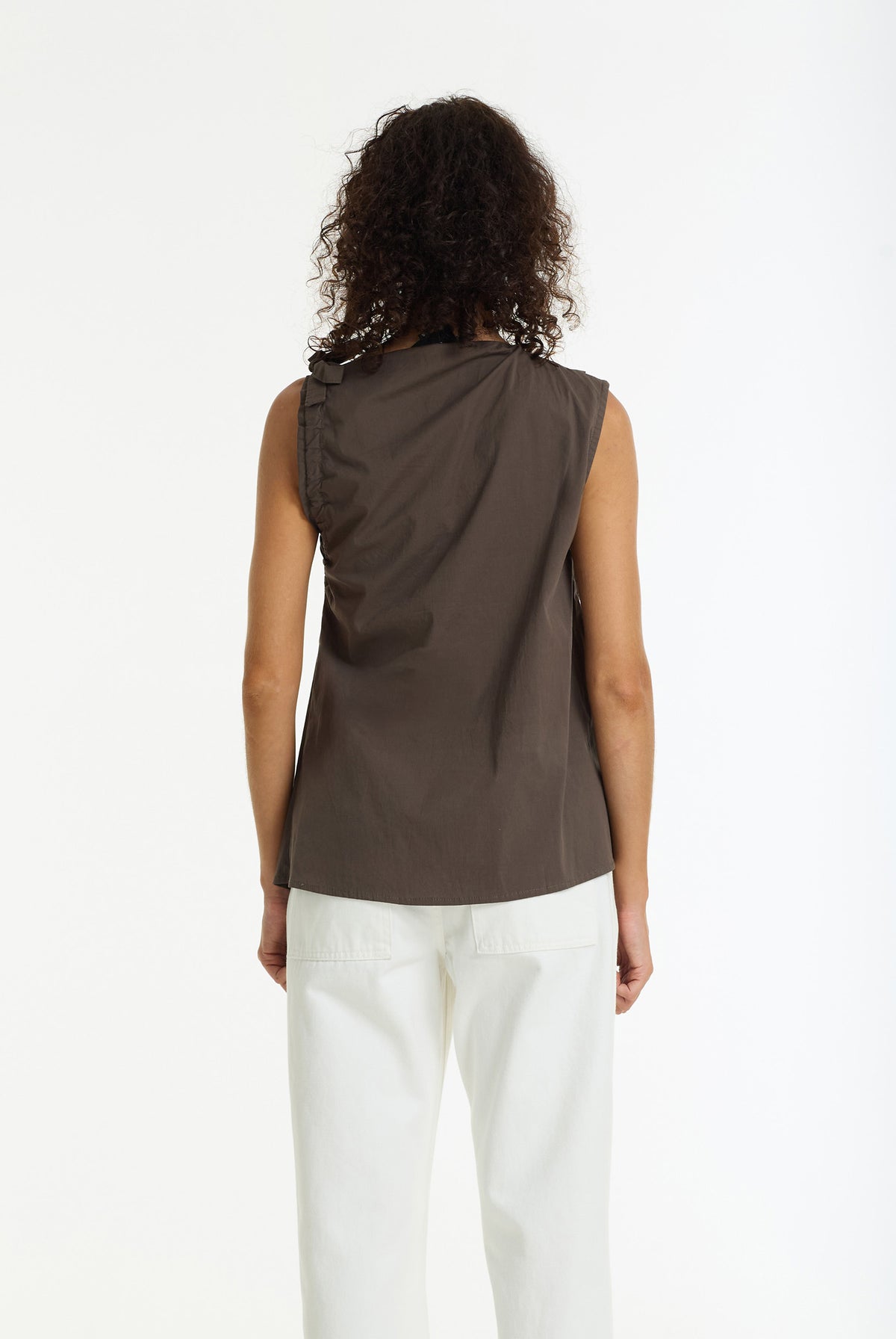 Last Breath Sleeveless Cotton Top | Choc Stone | PRE-ORDER